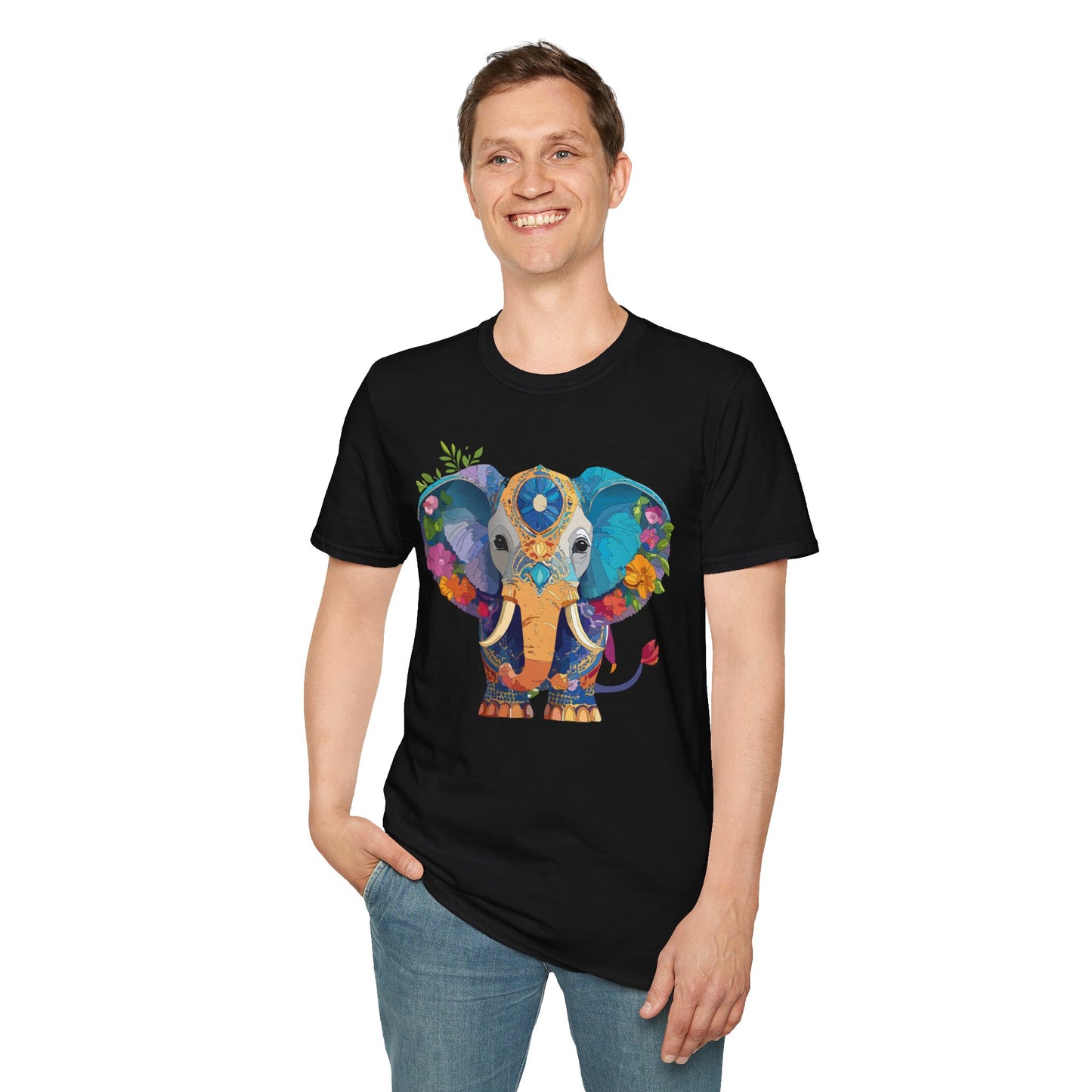 Elephant Shirt, T Shirt with Elephant, Elephant on T Shirt, T Shirt with Animation, Animals Tee Shirt