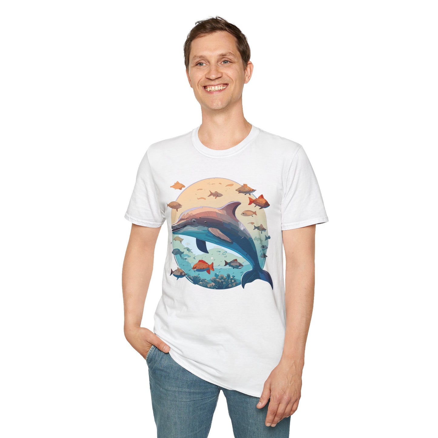Dolphin Shirts, Shirt with Dolphin, Fish Tee Shirt, Animal Shirt