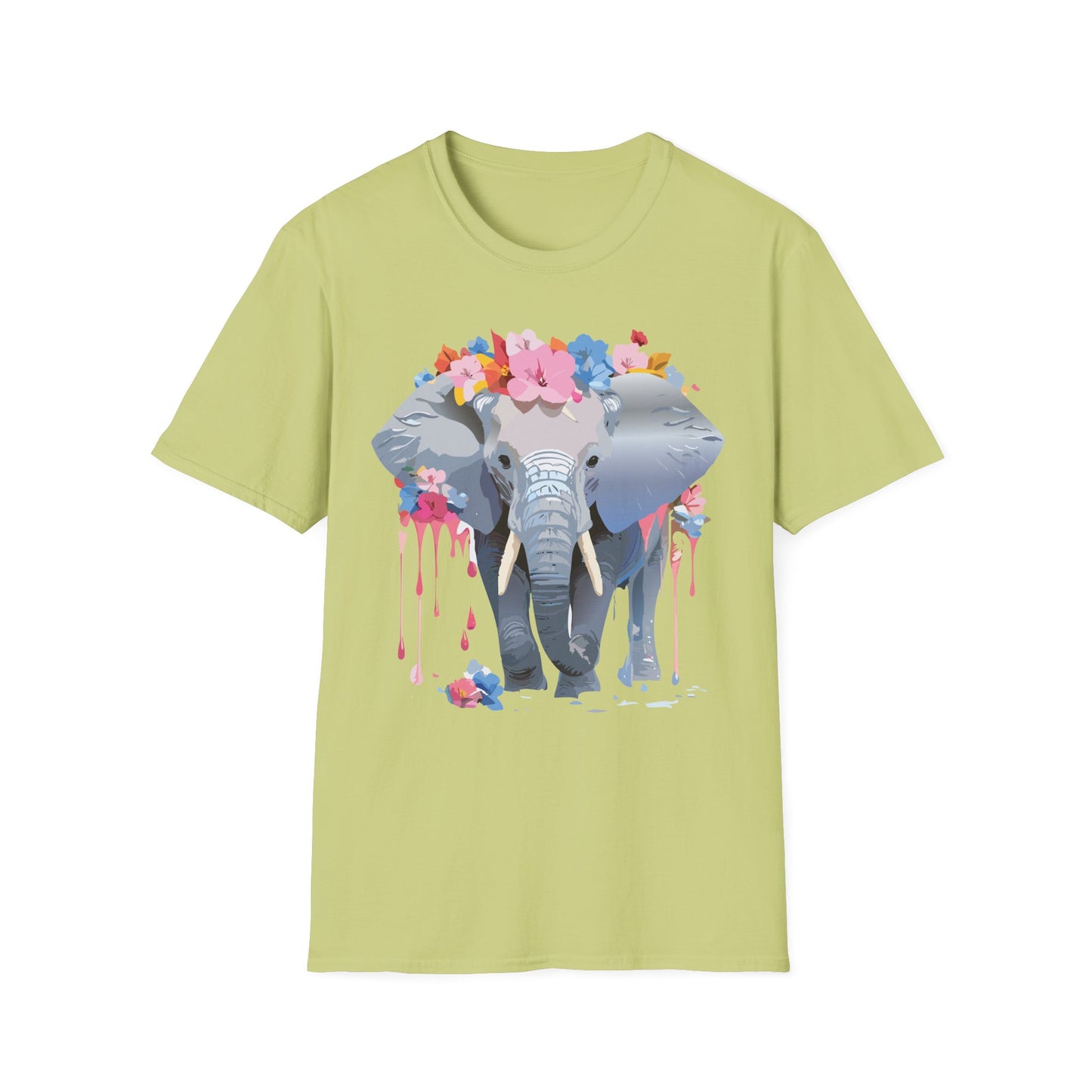 Elephant Shirt, T Shirt with Elephant, Elephant on T Shirt, T Shirt with Animation, Animals Tee Shirt