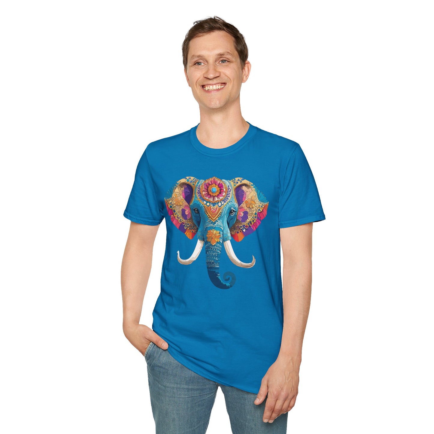 Elephant Shirt, T Shirt with Elephant, Elephant on T Shirt, T Shirt with Animation, Animals Tee Shirt