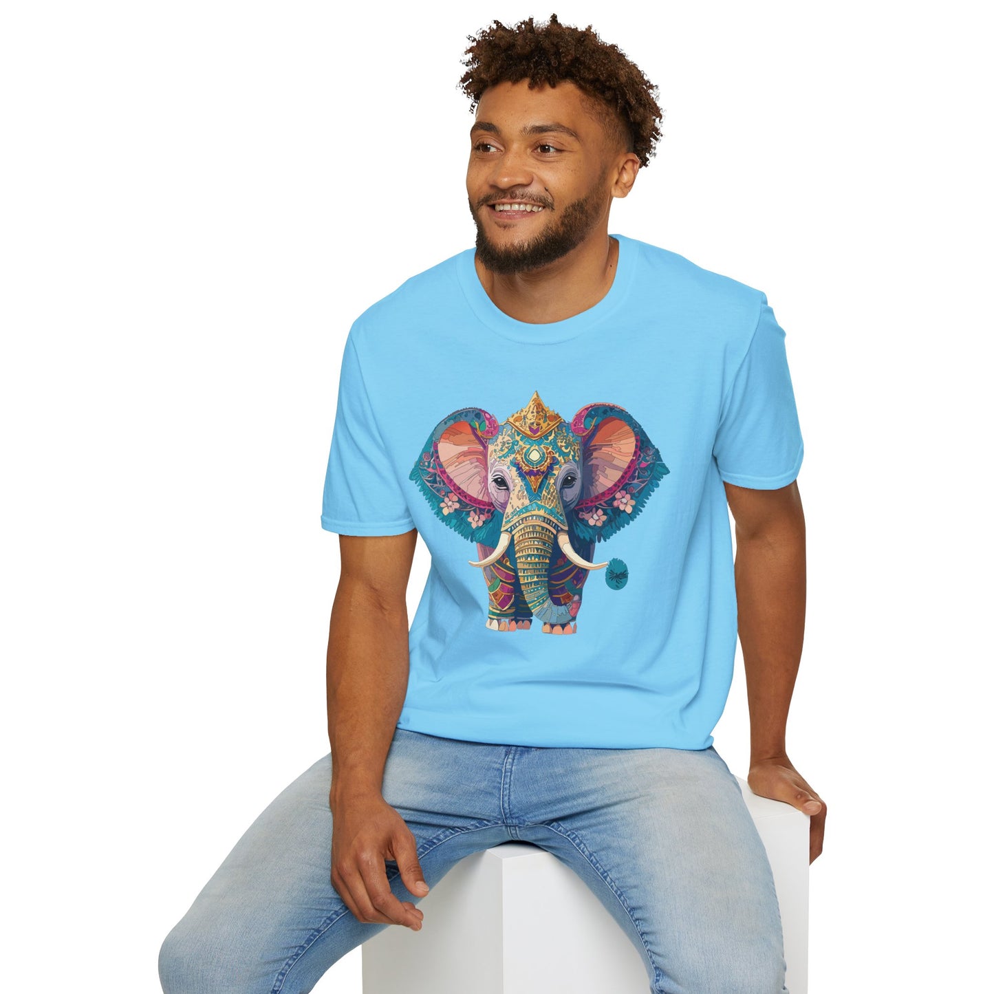 Elephant Shirt, T Shirt with Elephant, Elephant on T Shirt, T Shirt with Animation, Animals Tee Shirt