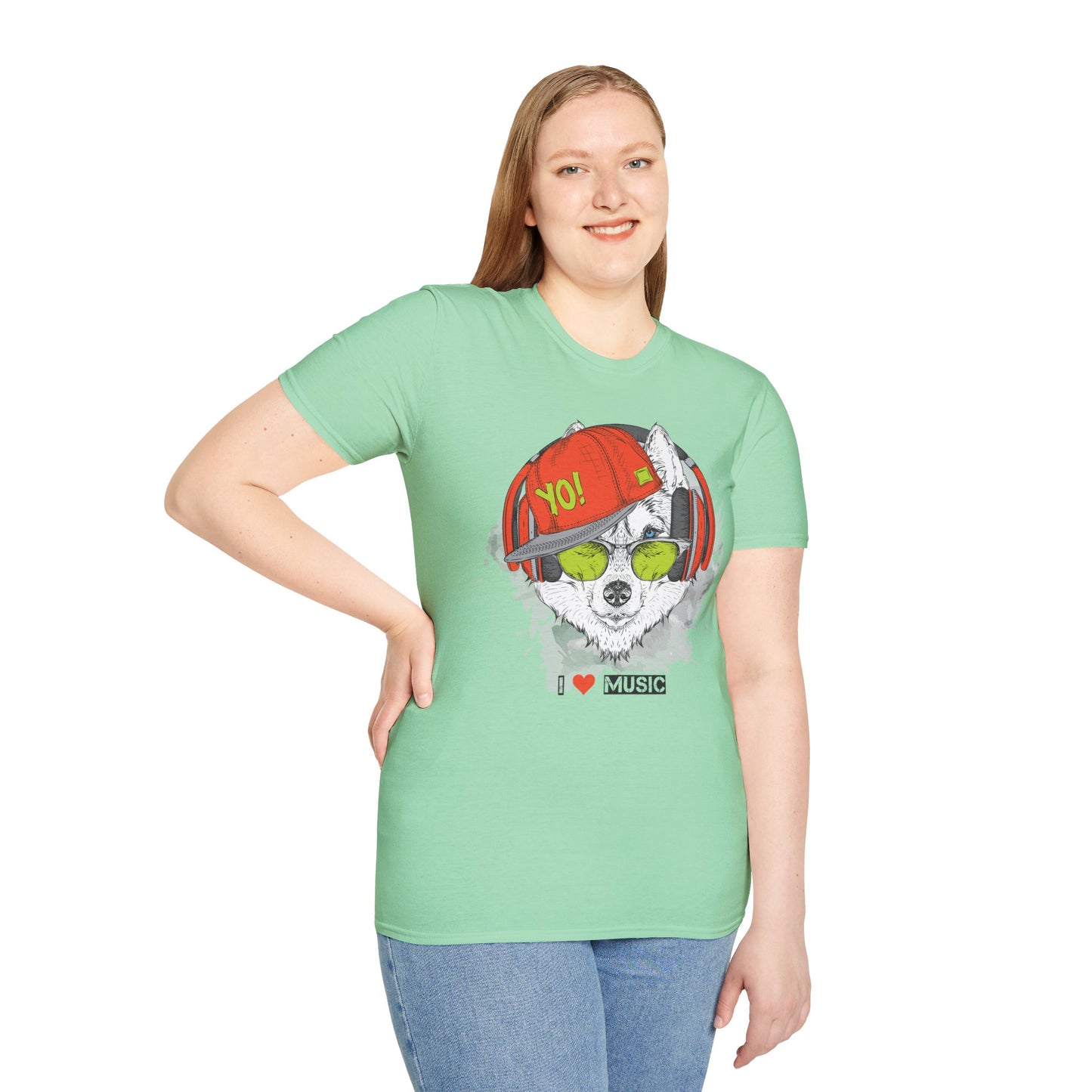 I love Music Animals Shirts, Shirt with Animals, Animals with Headphones Shirt