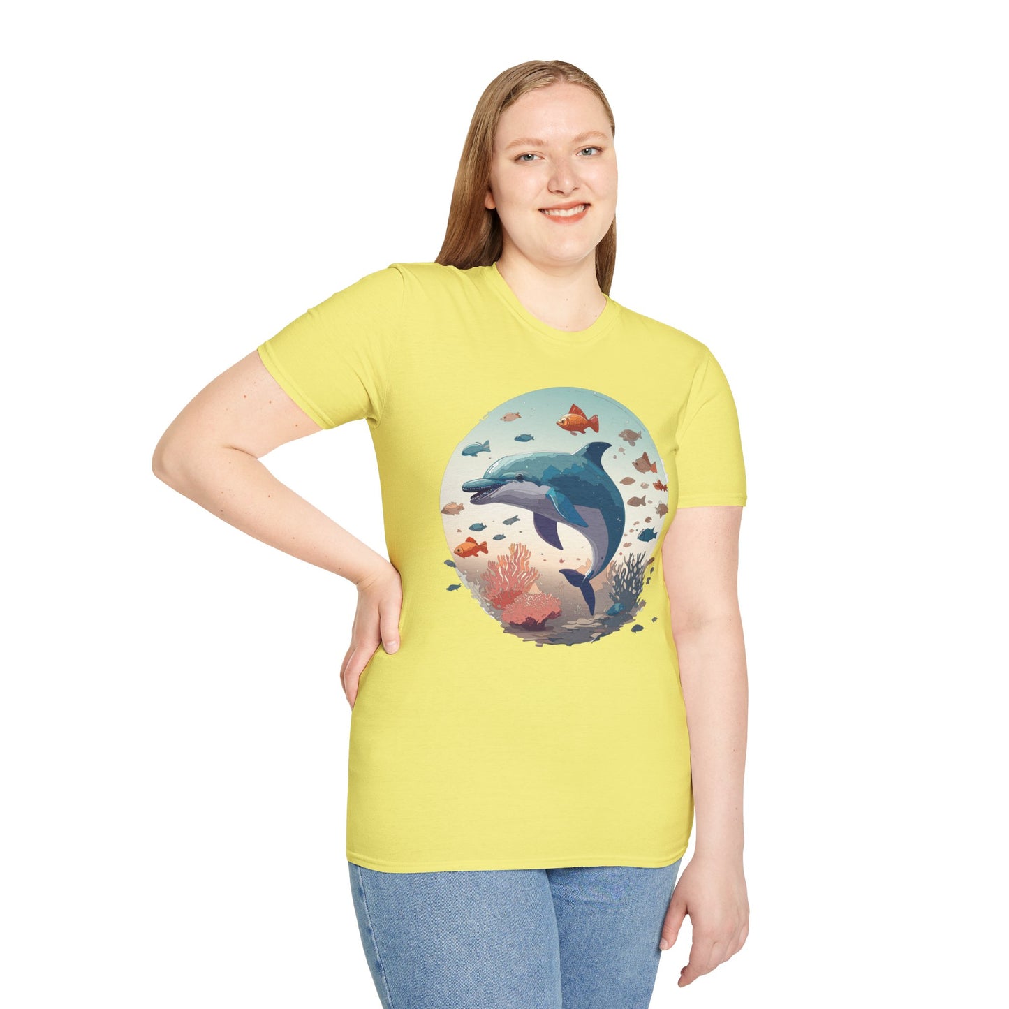 Dolphin Shirts, Shirt with Dolphin, Fish Tee Shirt, Animal Shirt