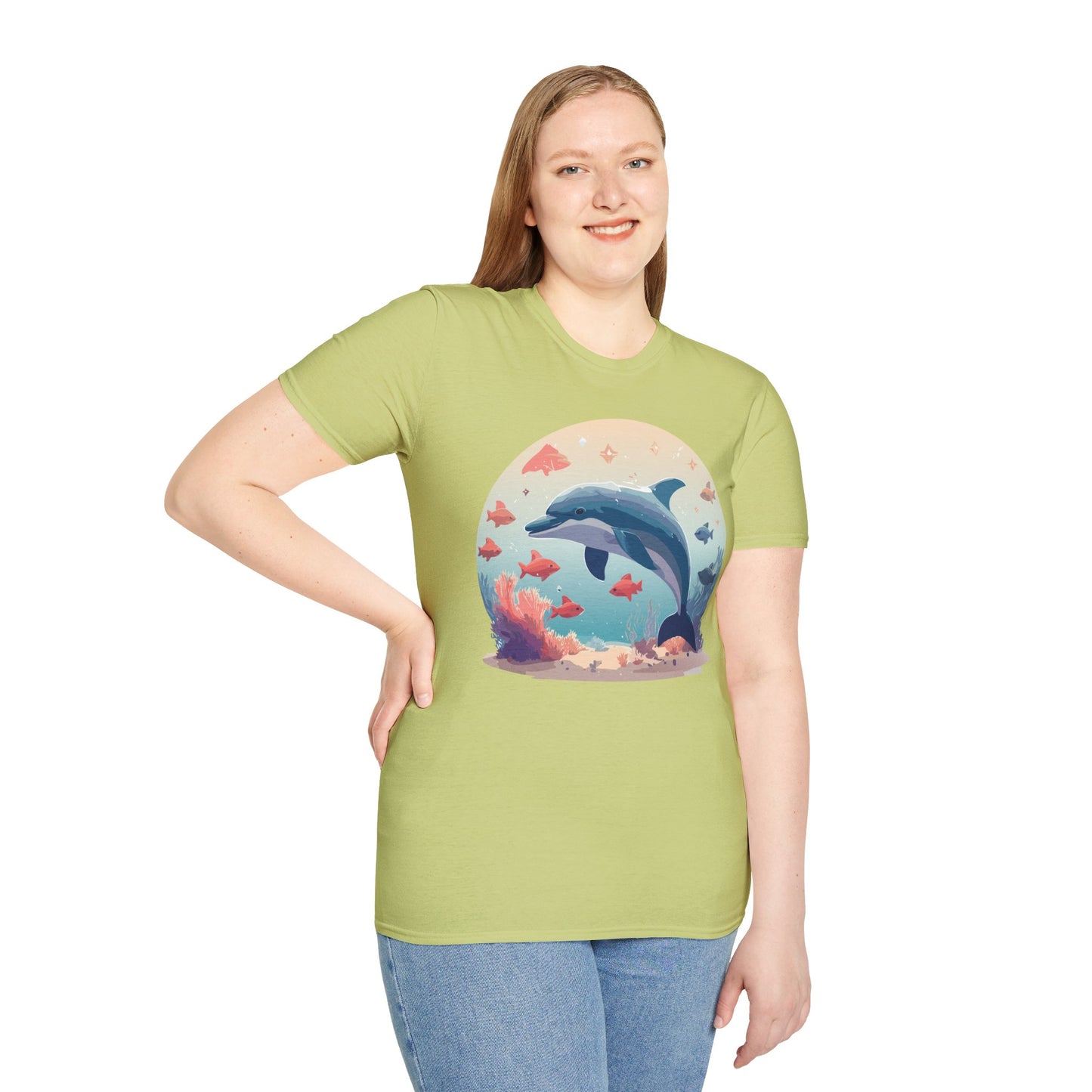 Dolphin Shirts, Shirt with Dolphin, Fish Tee Shirt, Animal Shirt
