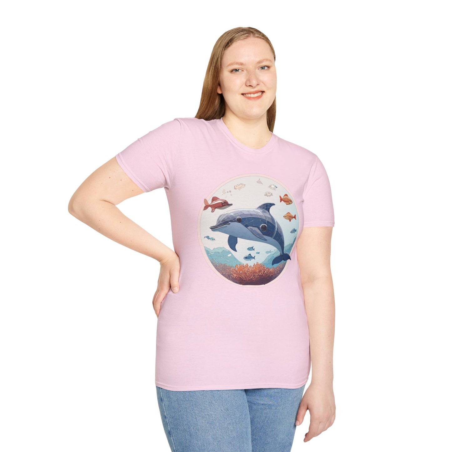 Dolphin Shirts, Shirt with Dolphin, Fish Tee Shirt, Animal Shirt
