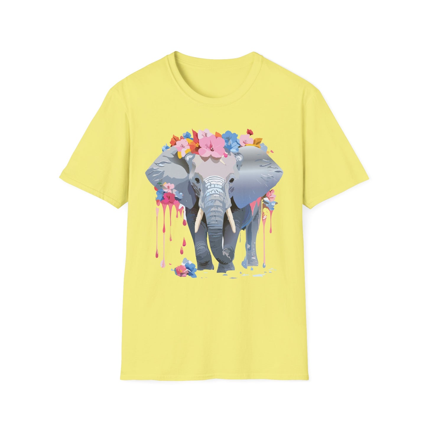 Elephant Shirt, T Shirt with Elephant, Elephant on T Shirt, T Shirt with Animation, Animals Tee Shirt