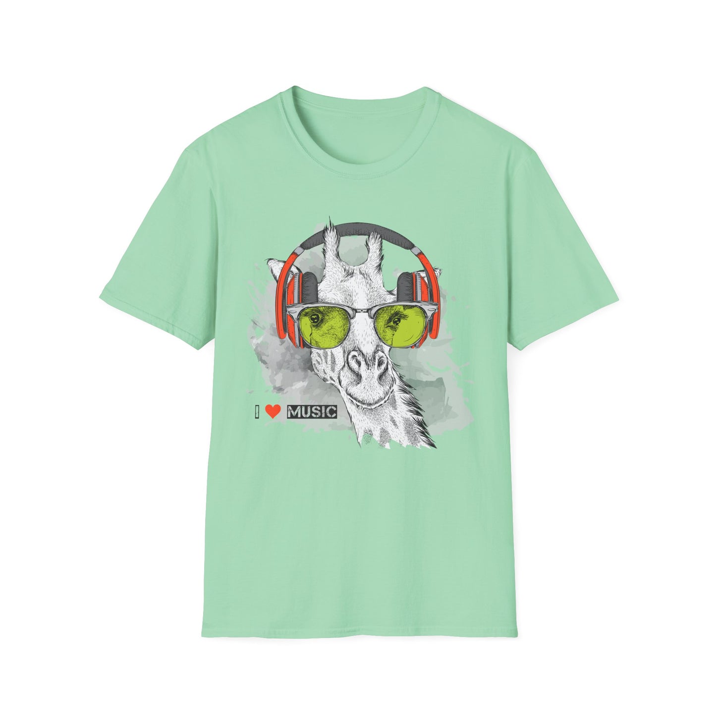 I love Music Animals Shirts, Shirt with Animals, Animals with Headphones Shirt