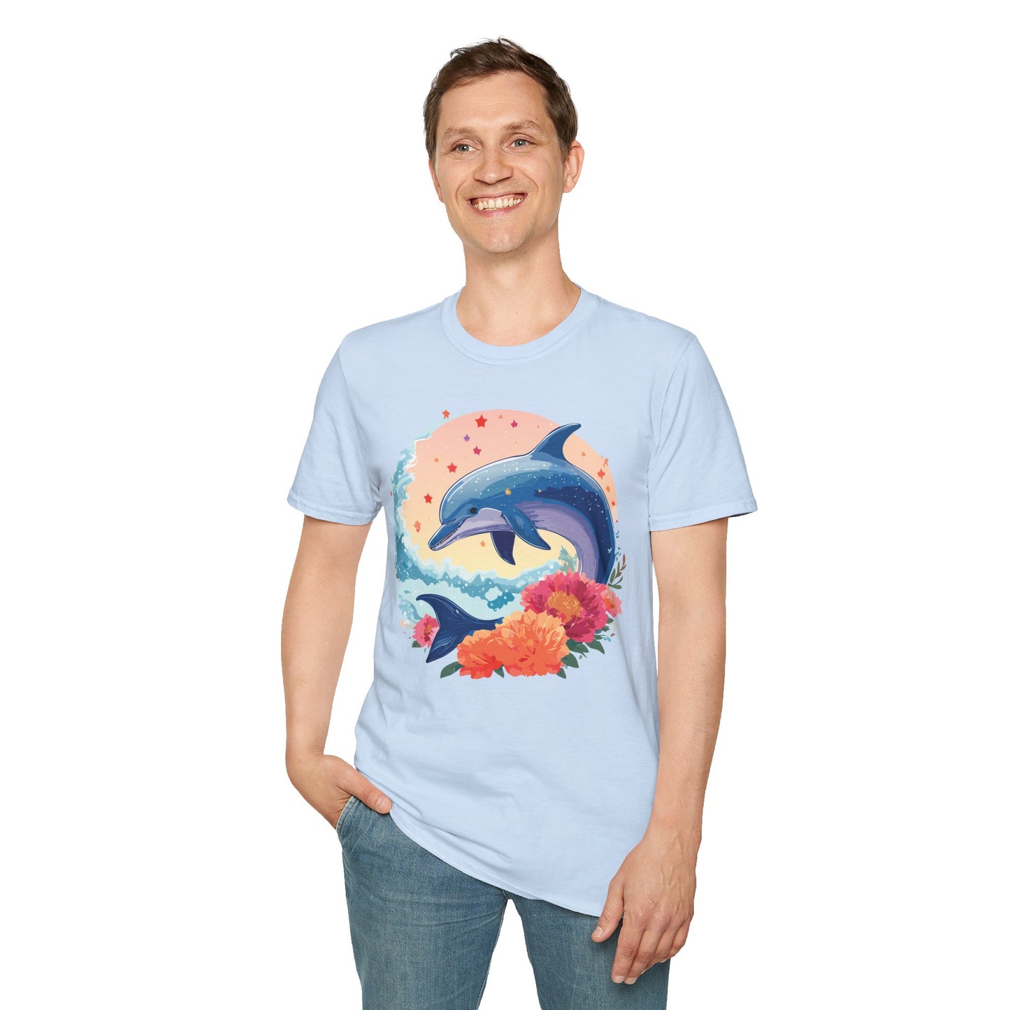 Dolphin Shirts, Shirt with Dolphin, Fish Tee Shirt, Animal Shirt