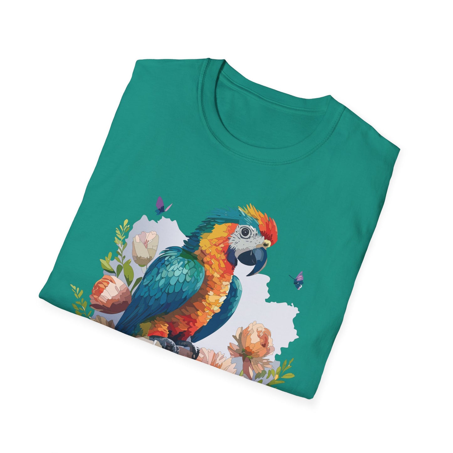 Bird T-Shirt, Floral Bird T Shirt, Shirt with Bird, Shirt with Animal