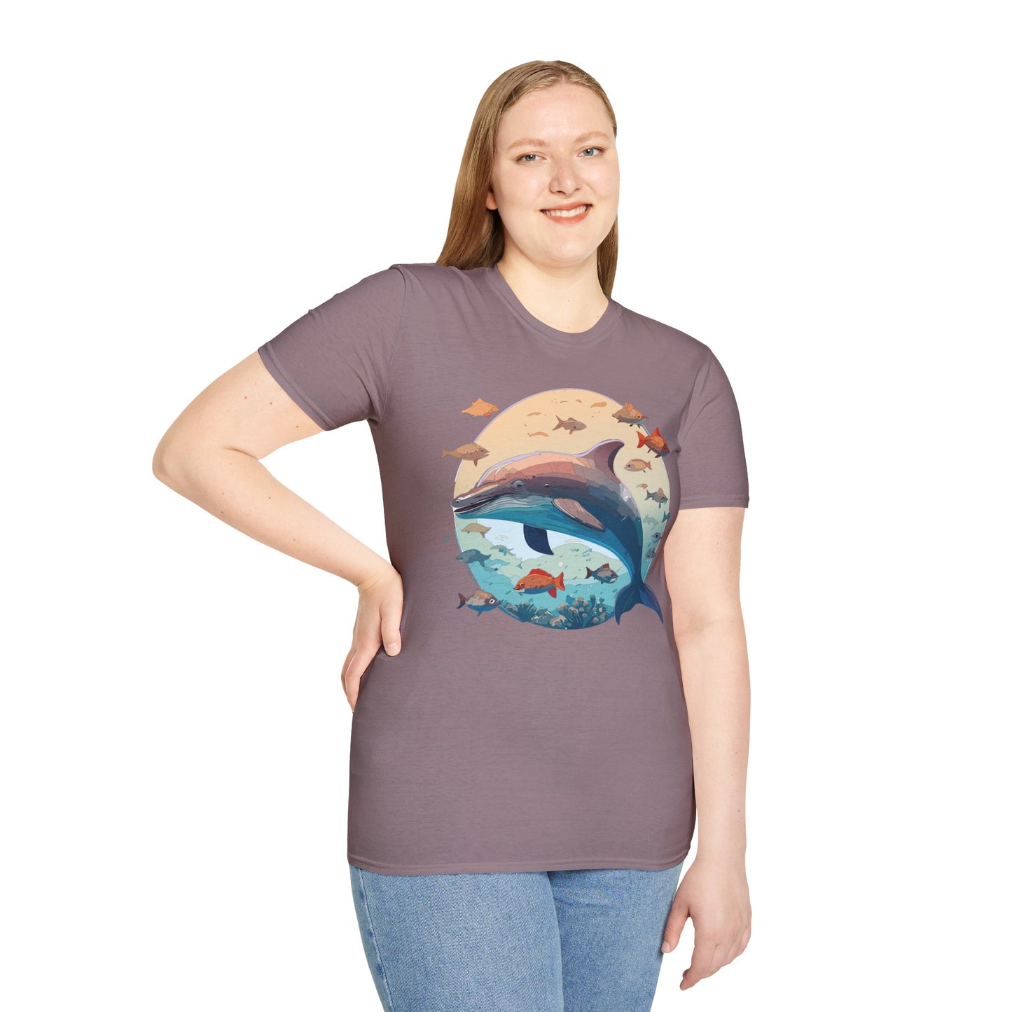 Dolphin Shirts, Shirt with Dolphin, Fish Tee Shirt, Animal Shirt