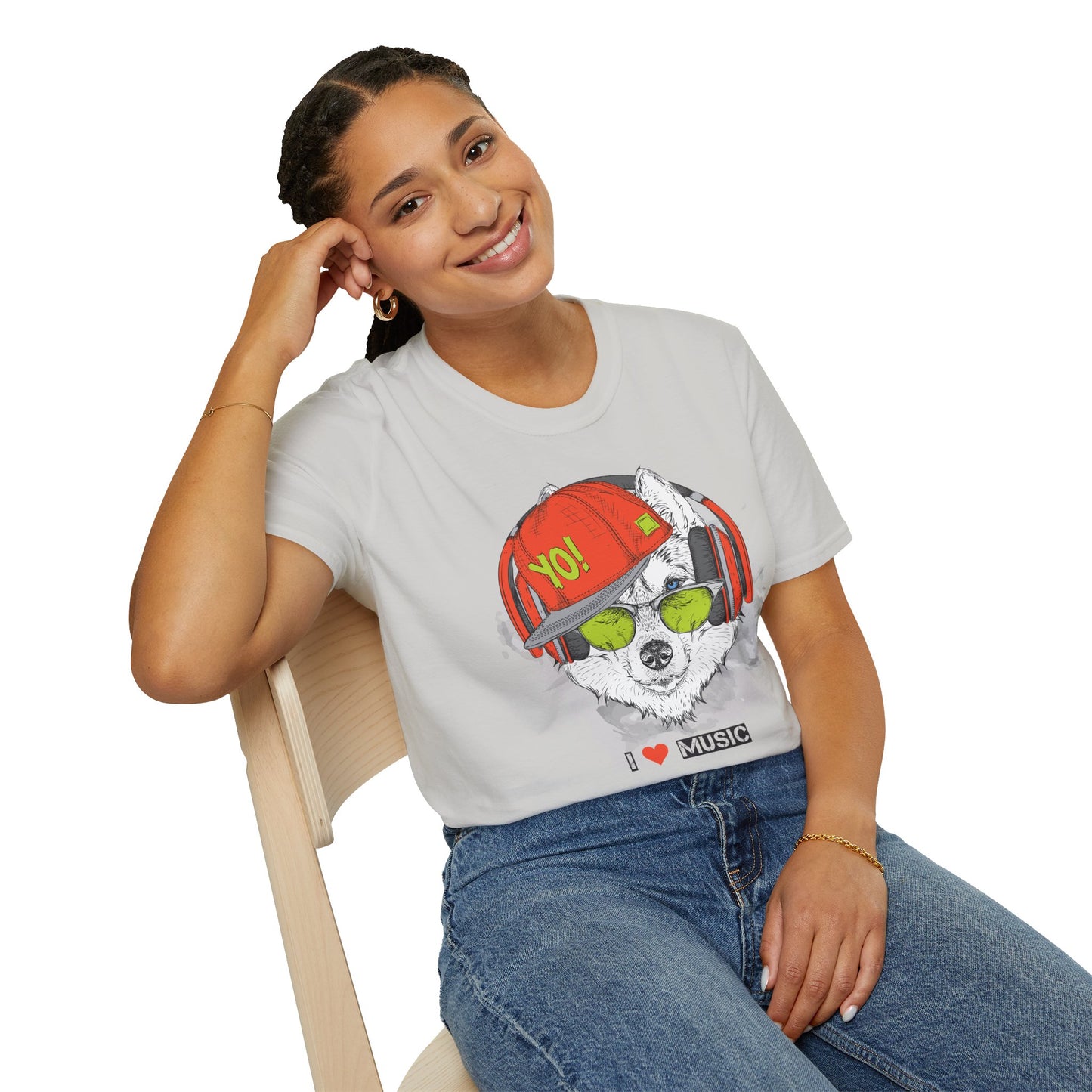 I love Music Animals Shirts, Shirt with Animals, Animals with Headphones Shirt