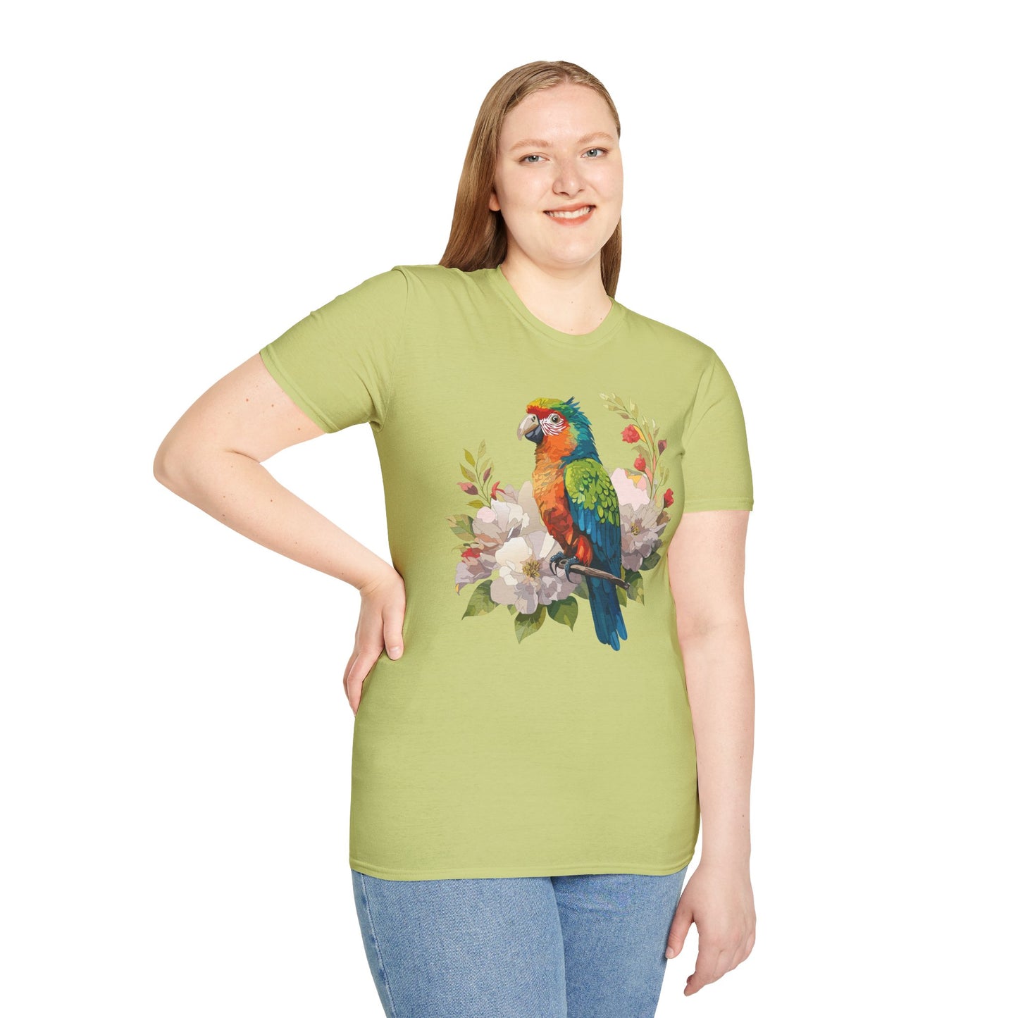 Bird T-Shirt, Floral Bird T Shirt, Shirt with Bird, Shirt with Animal