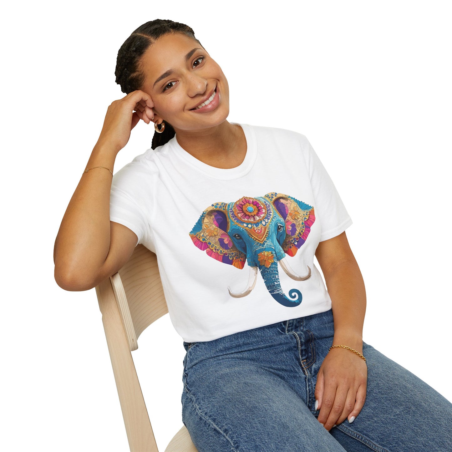Elephant Shirt, T Shirt with Elephant, Elephant on T Shirt, T Shirt with Animation, Animals Tee Shirt