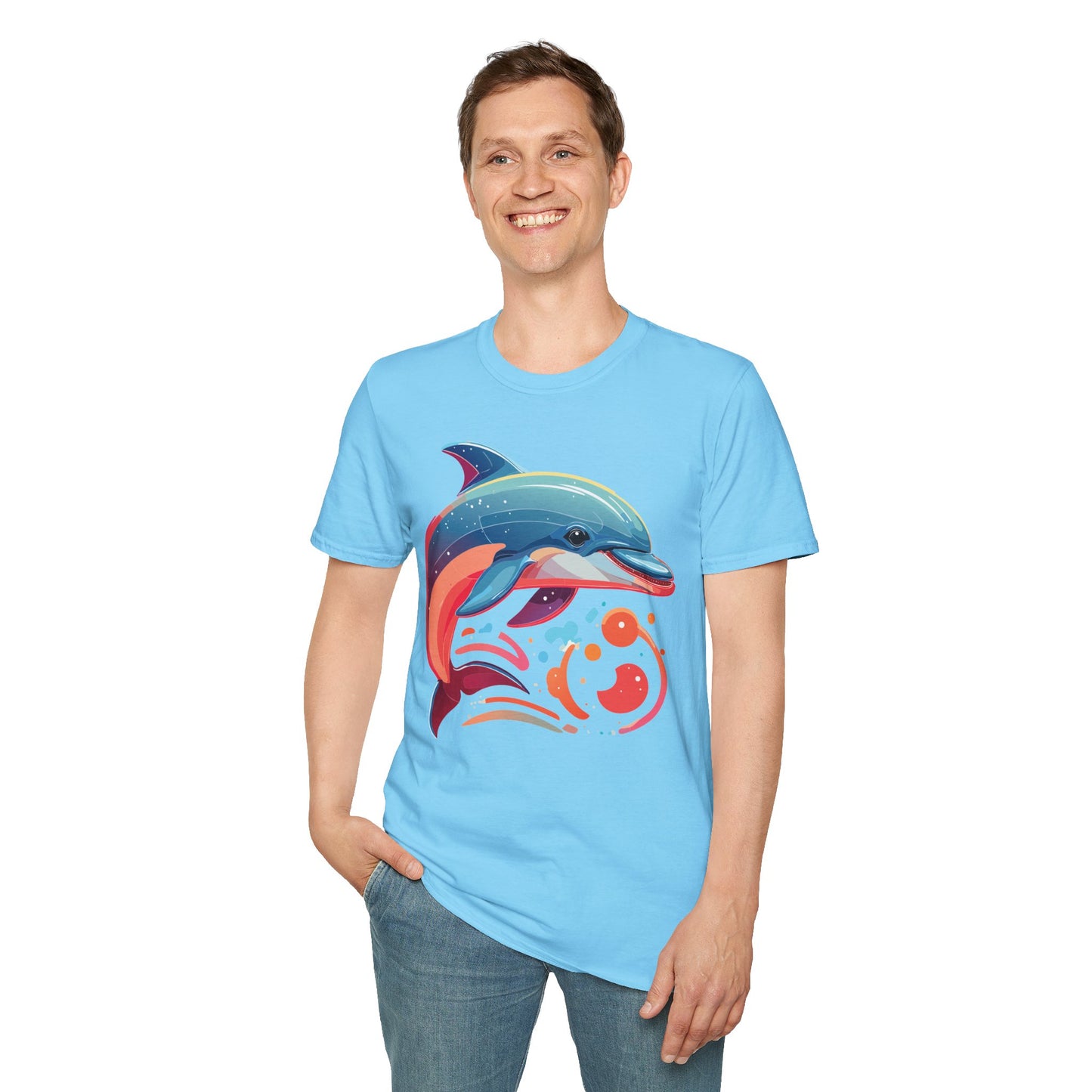 Dolphin Shirts, Shirt with Dolphin, Fish Tee Shirt, Animal Shirt