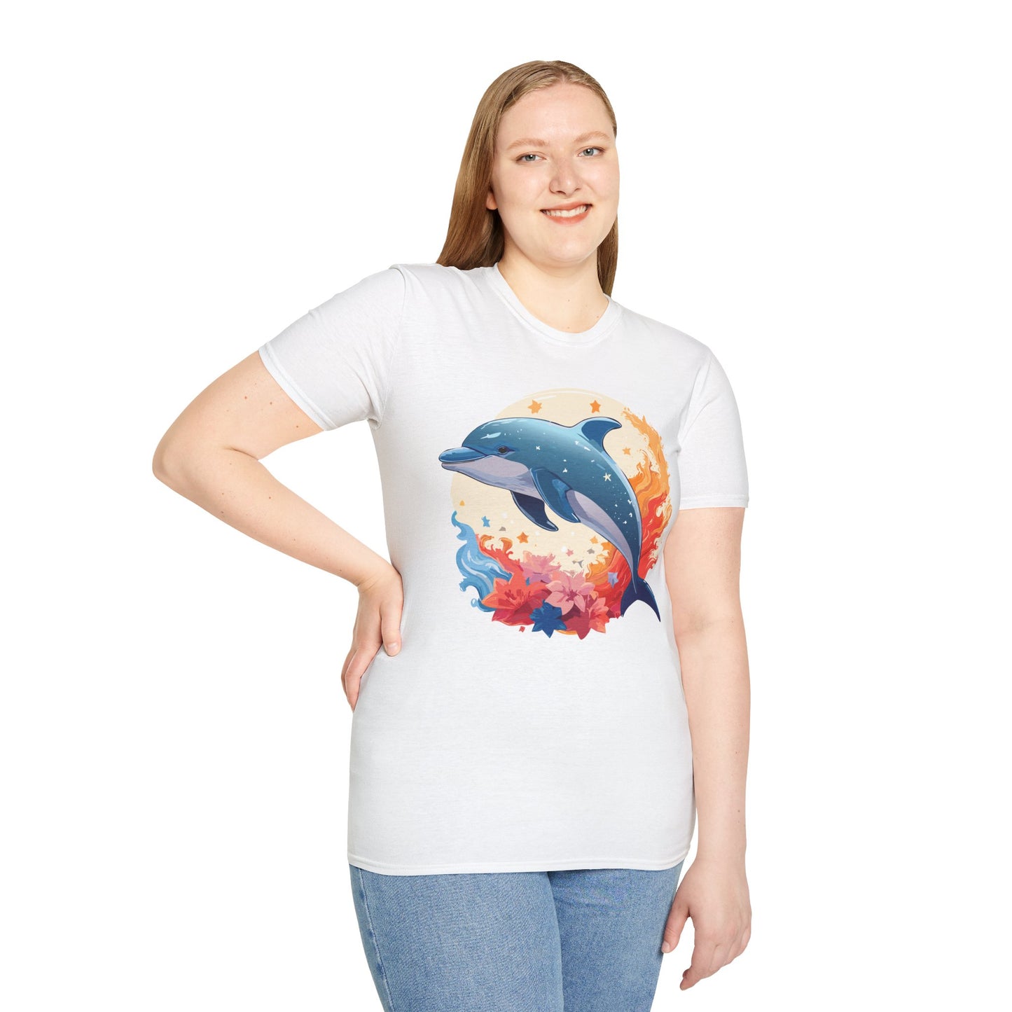 Dolphin Shirts, Shirt with Dolphin, Fish Tee Shirt, Animal Shirt