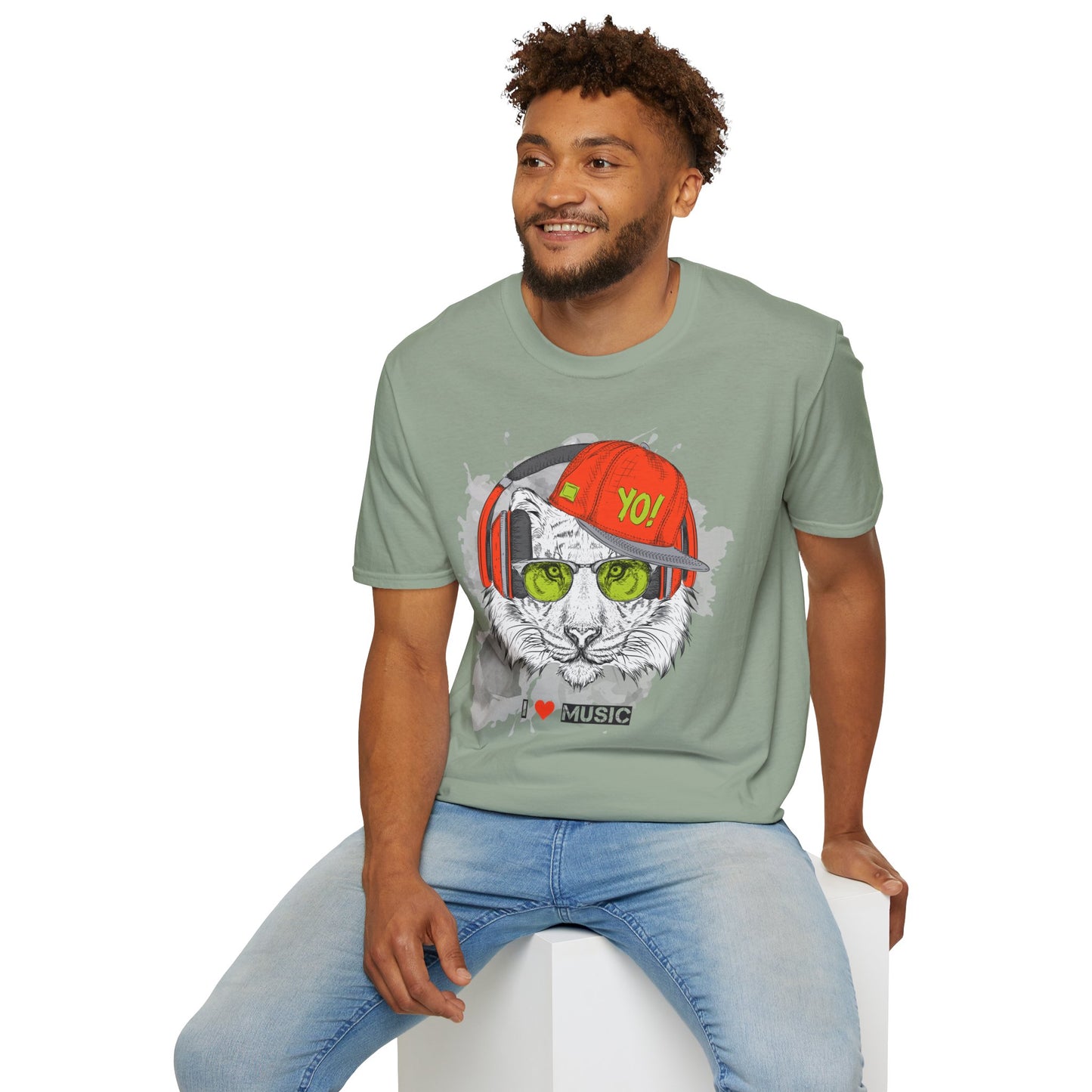 I love Music Animals Shirts, Shirt with Animals, Animals with Headphones Shirt