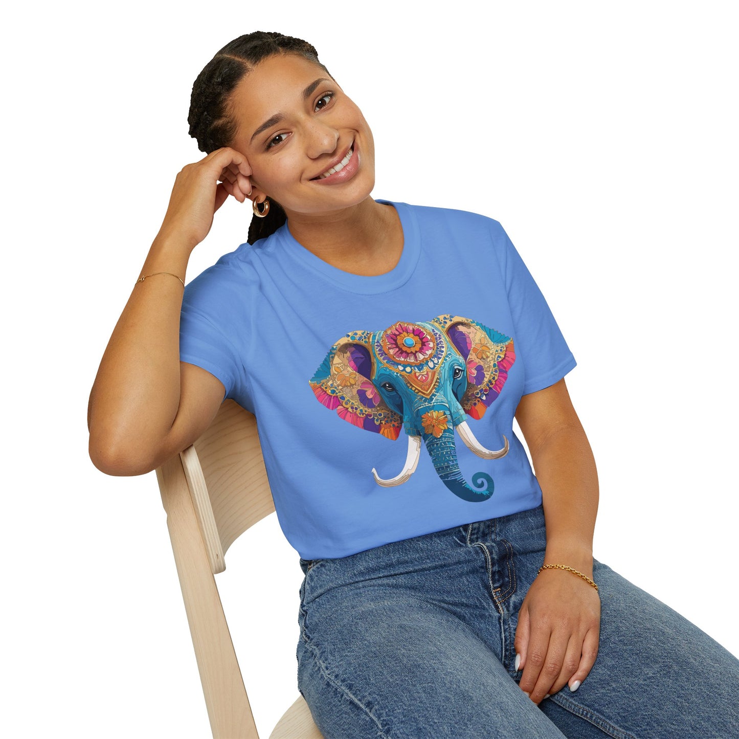 Elephant Shirt, T Shirt with Elephant, Elephant on T Shirt, T Shirt with Animation, Animals Tee Shirt