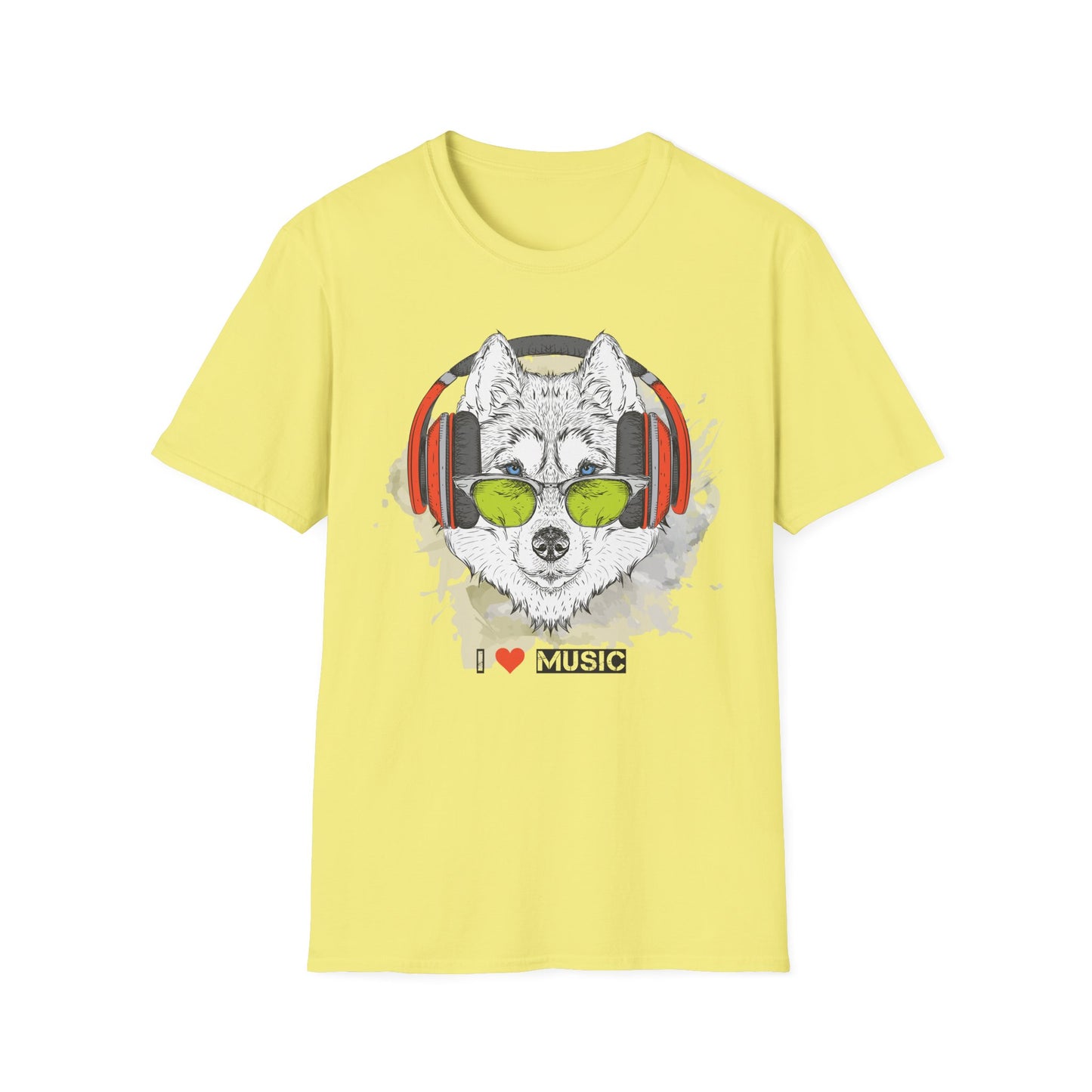 I love Music Animals Shirts, Shirt with Animals, Animals with Headphones Shirt