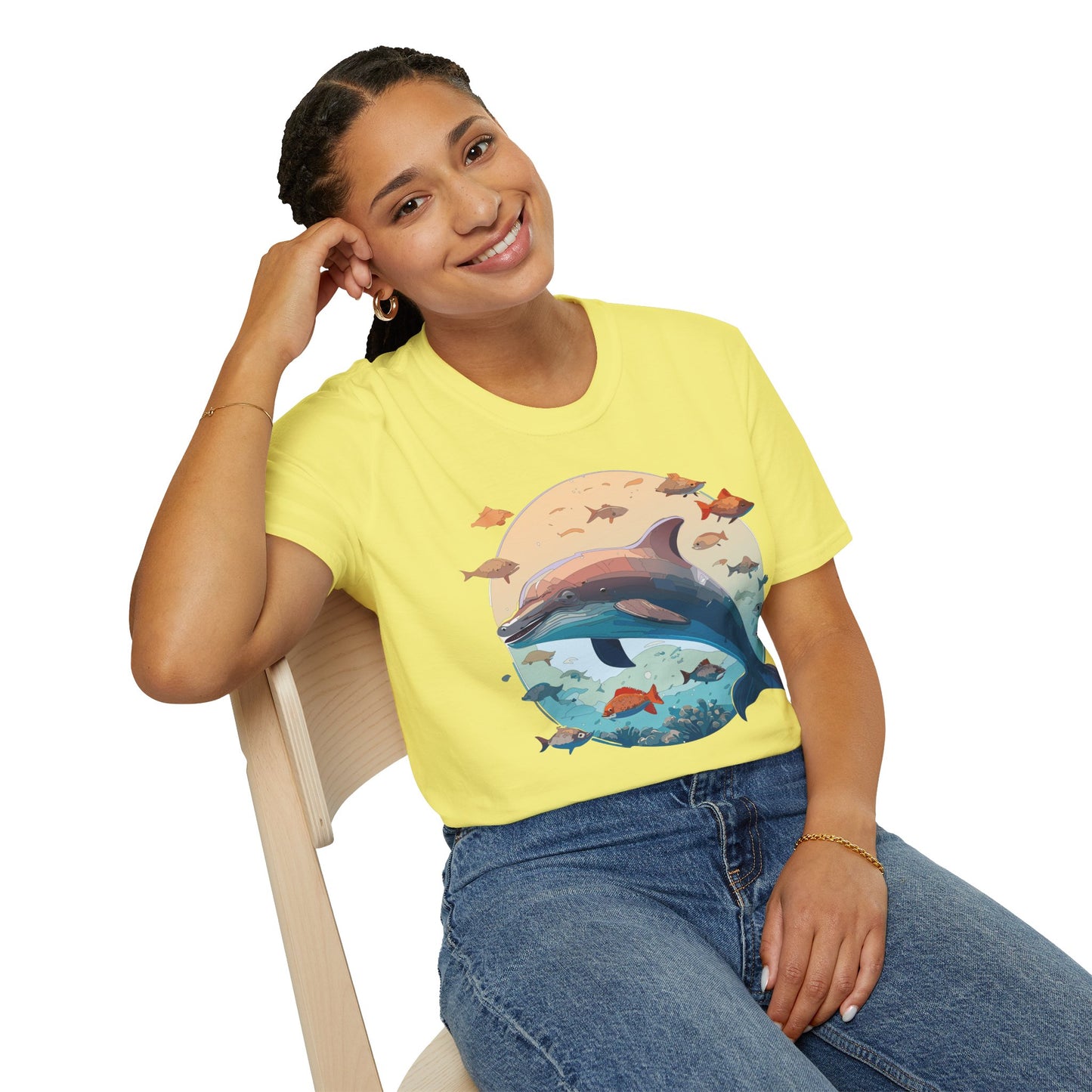 Dolphin Shirts, Shirt with Dolphin, Fish Tee Shirt, Animal Shirt