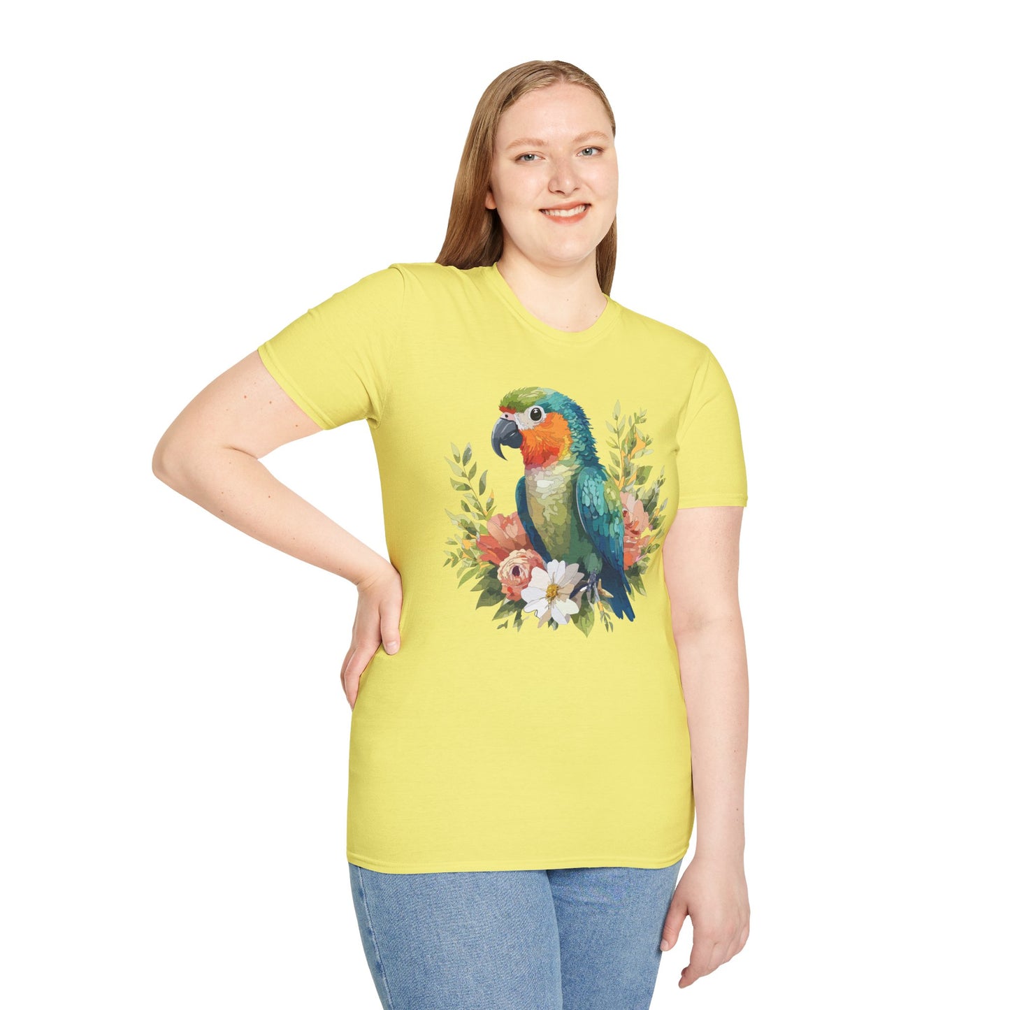 Bird T-Shirt, Floral Bird T Shirt, Shirt with Bird, Shirt with Animal