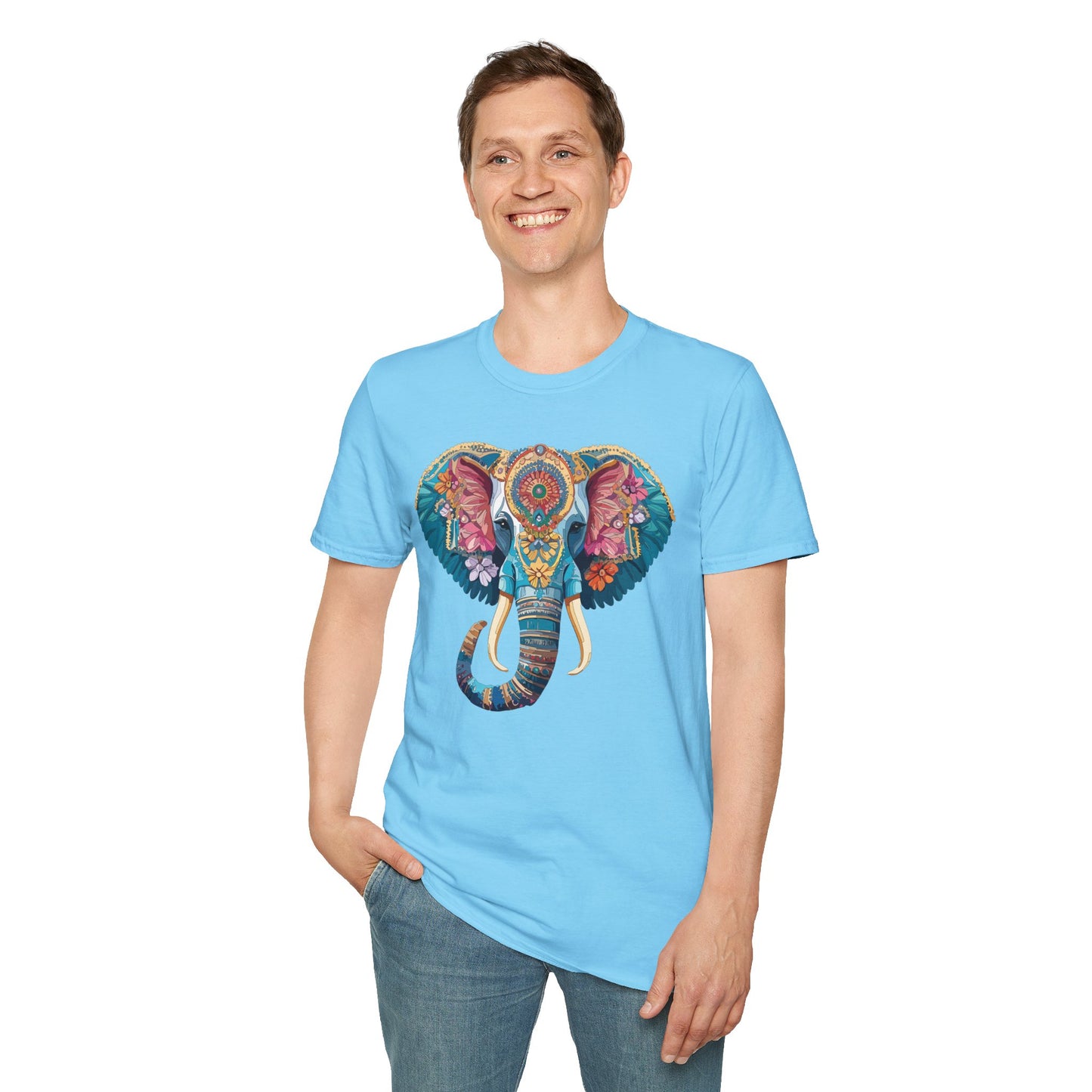 Elephant Shirt, T Shirt with Elephant, Elephant on T Shirt, T Shirt with Animation, Animals Tee Shirt