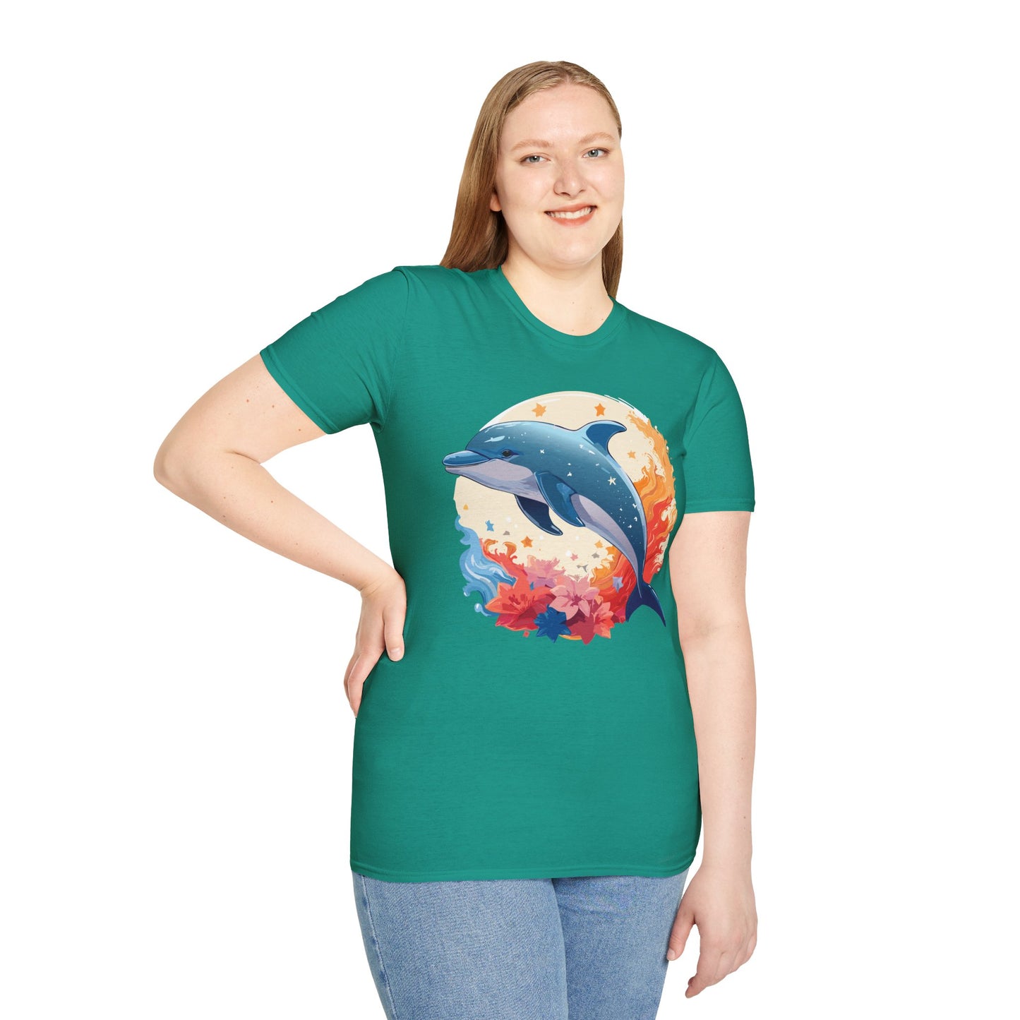 Dolphin Shirts, Shirt with Dolphin, Fish Tee Shirt, Animal Shirt