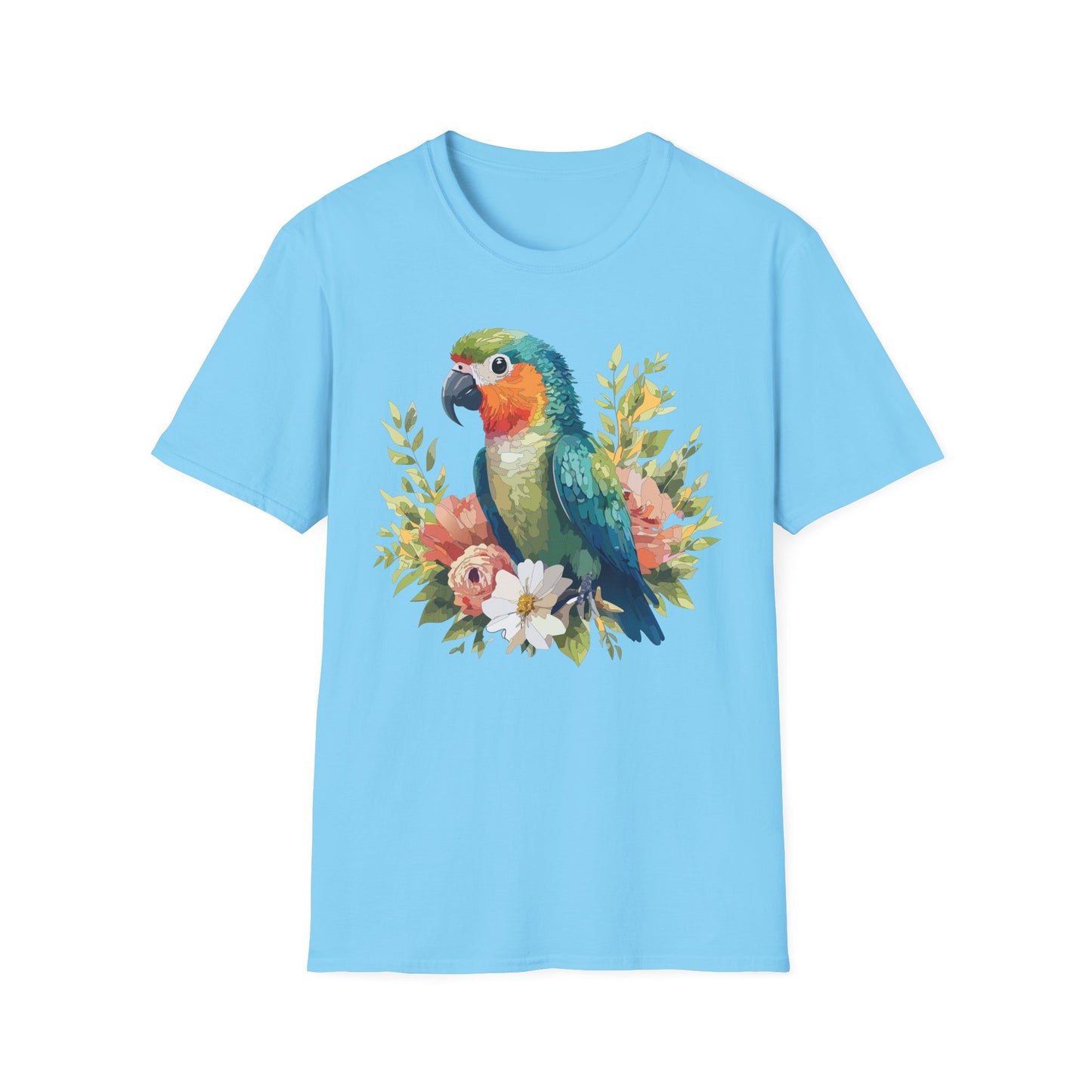 Bird T-Shirt, Floral Bird T Shirt, Shirt with Bird, Shirt with Animal