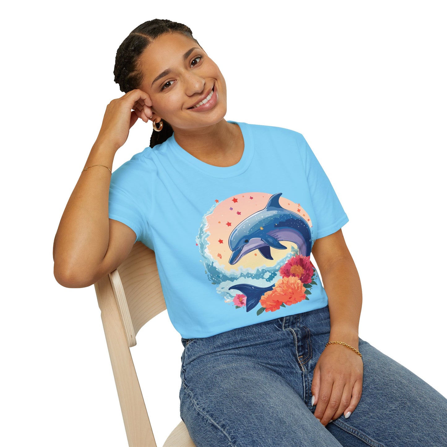 Dolphin Shirts, Shirt with Dolphin, Fish Tee Shirt, Animal Shirt