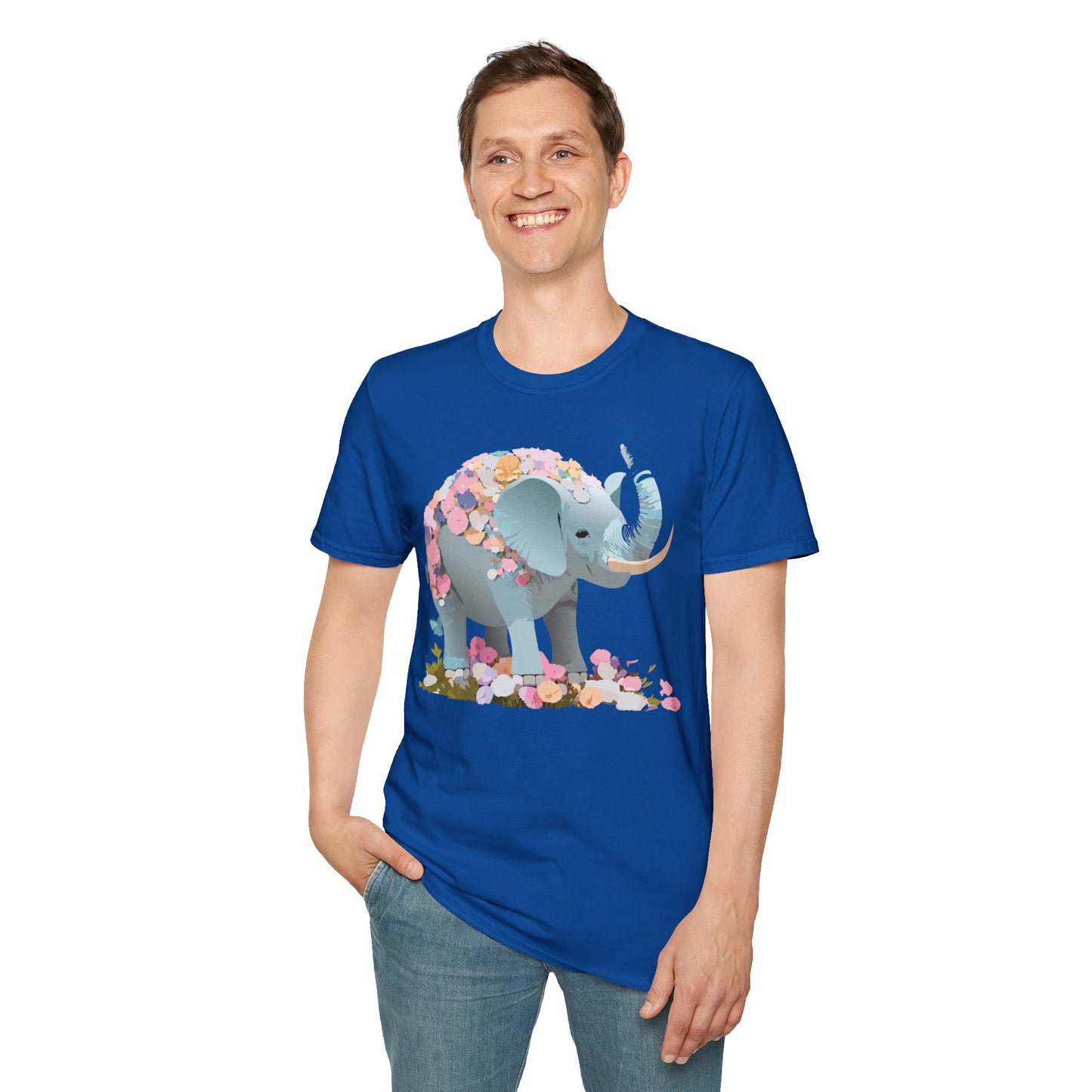 Elephant Shirt, T Shirt with Elephant, Elephant on T Shirt, T Shirt with Animation, Animals Tee Shirt