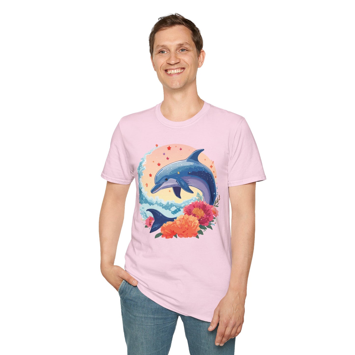 Dolphin Shirts, Shirt with Dolphin, Fish Tee Shirt, Animal Shirt