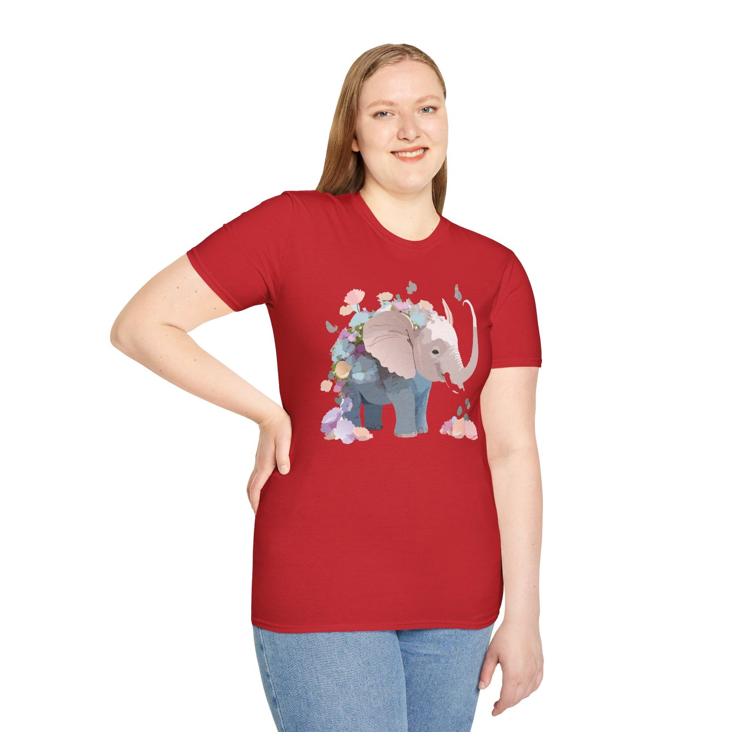 Elephant Shirt, T Shirt with Elephant, Elephant on T Shirt, T Shirt with Animation, Animals Tee Shirt