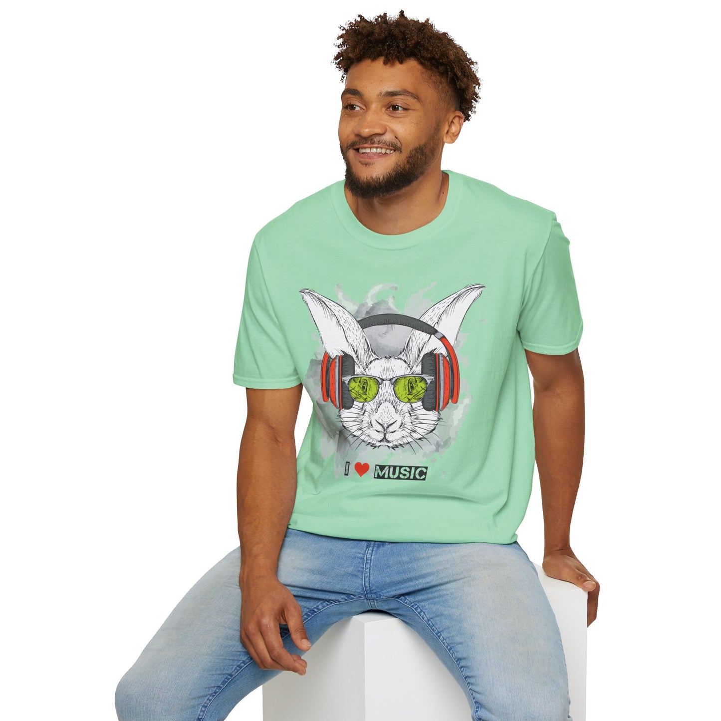 I love Music Animals Shirts, Shirt with Animals, Animals with Headphones Shirt
