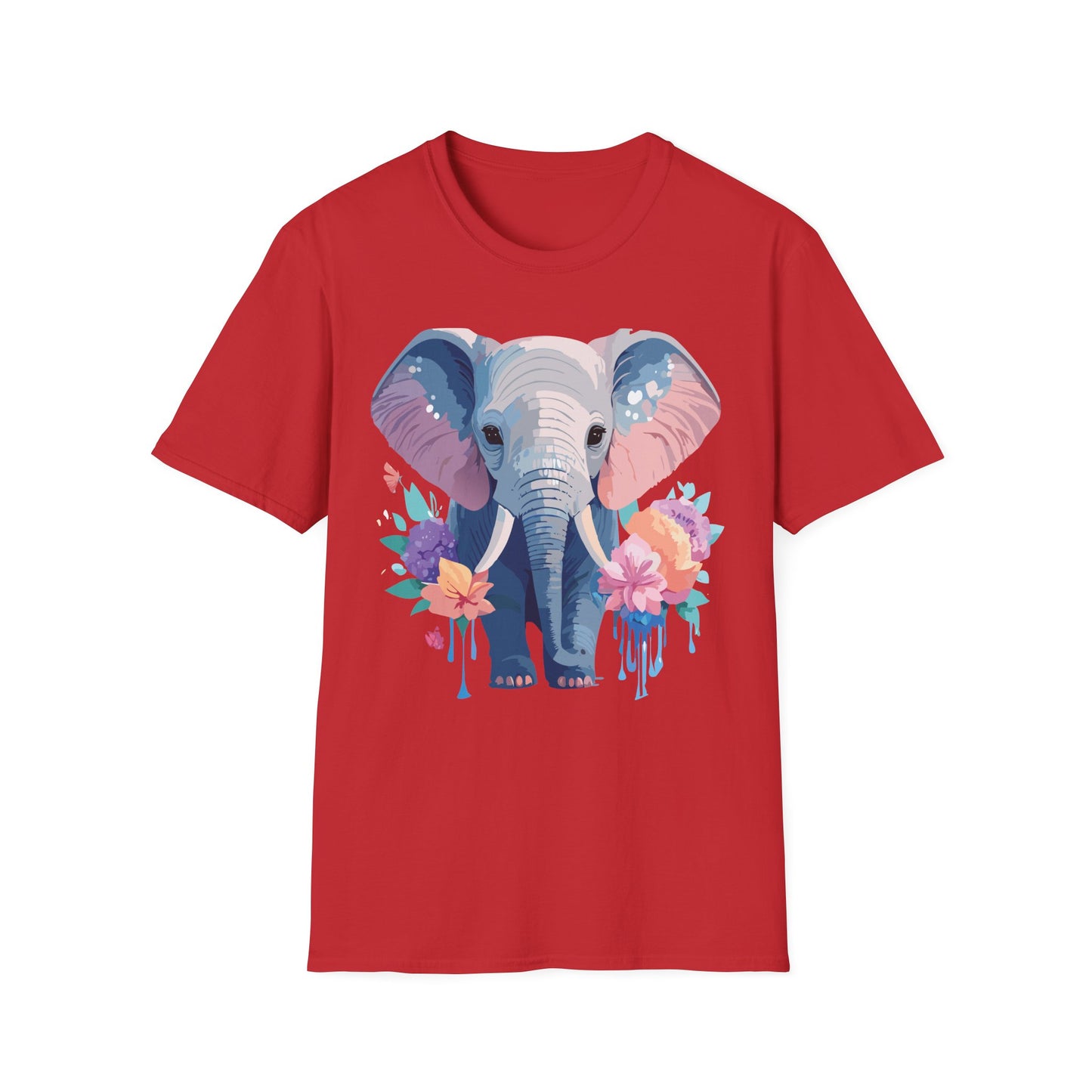 Elephant Shirt, T Shirt with Elephant, Elephant on T Shirt, T Shirt with Animation, Animals Tee Shirt