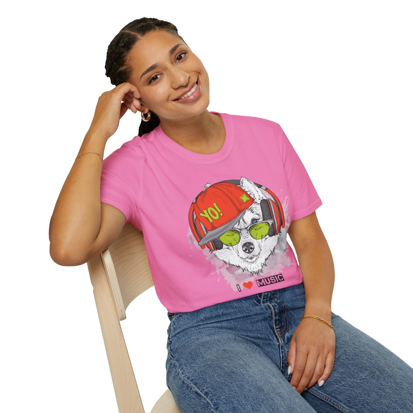 I love Music Animals Shirts, Shirt with Animals, Animals with Headphones Shirt