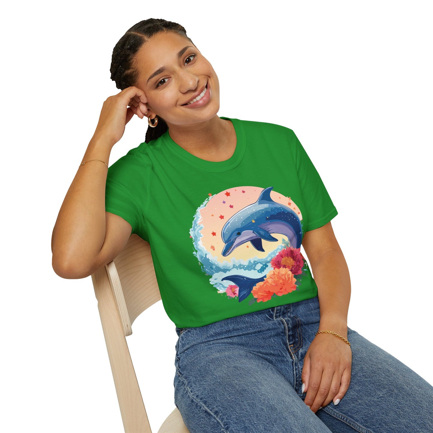 Dolphin Shirts, Shirt with Dolphin, Fish Tee Shirt, Animal Shirt