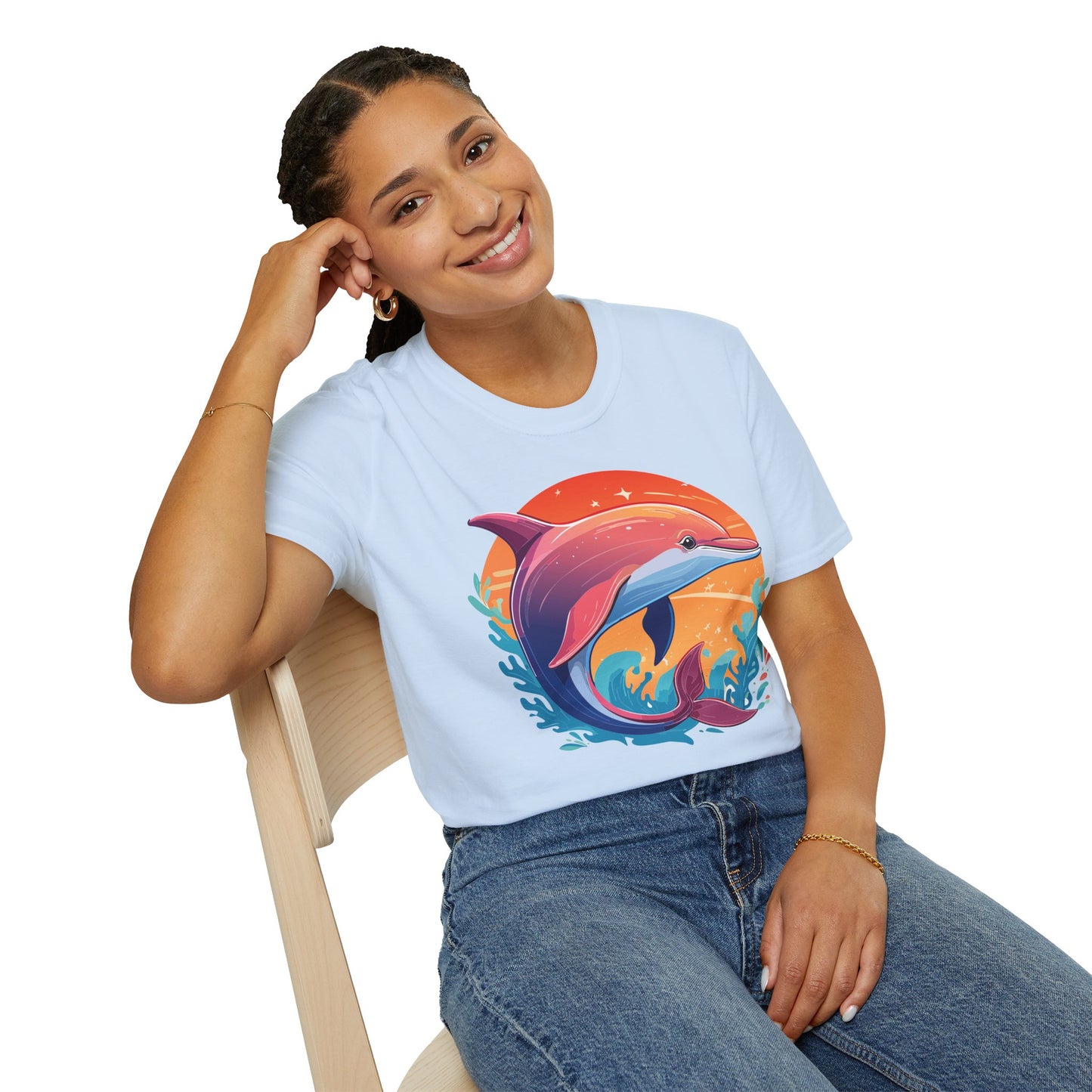 Dolphin Shirts, Shirt with Dolphin, Fish Tee Shirt, Animal Shirt