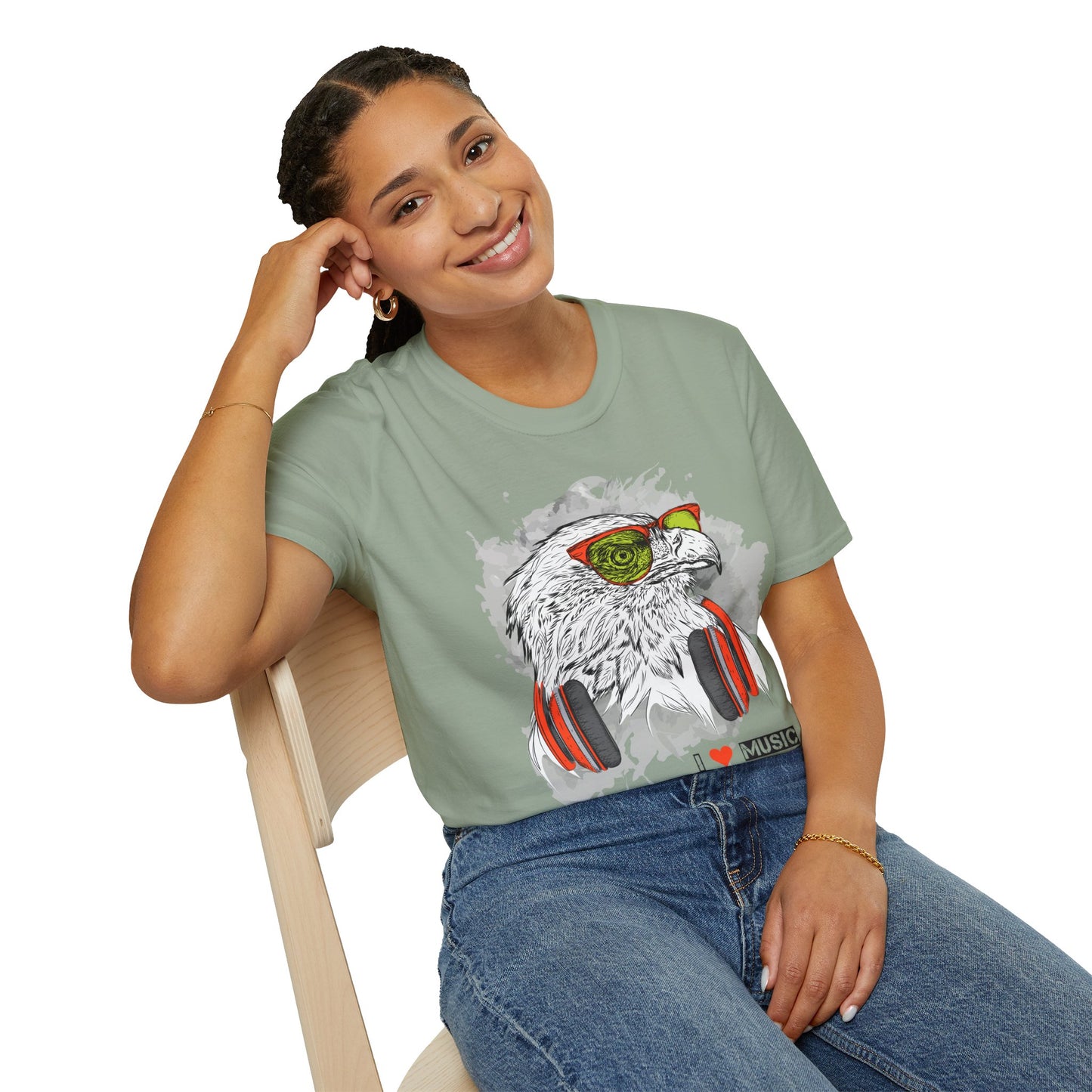 I love Music Animals Shirts, Shirt with Animals, Animals with Headphones Shirt