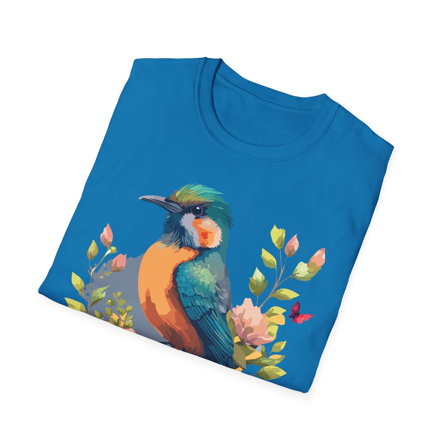 Bird T-Shirt, Floral Bird T Shirt, Shirt with Bird, Shirt with Animal