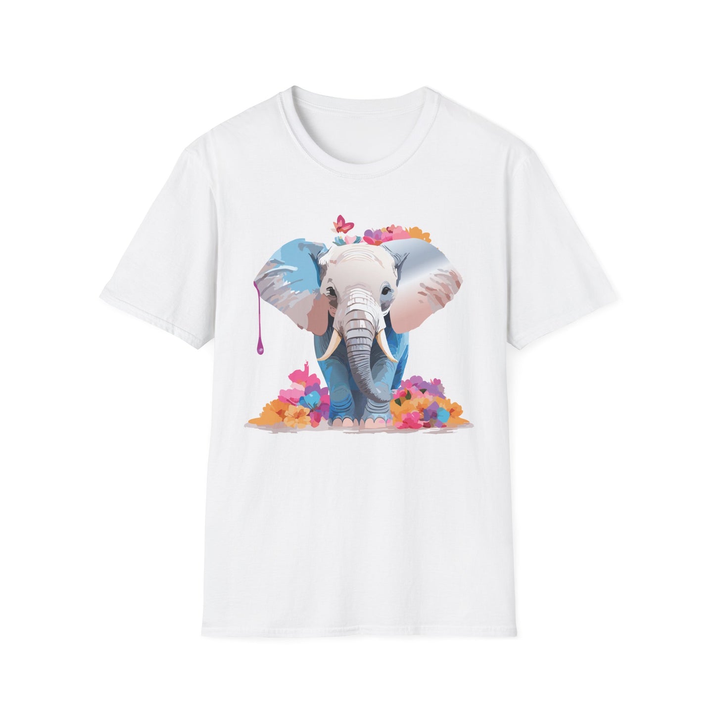 Elephant Shirt, T Shirt with Elephant, Elephant on T Shirt, T Shirt with Animation, Animals Tee Shirt