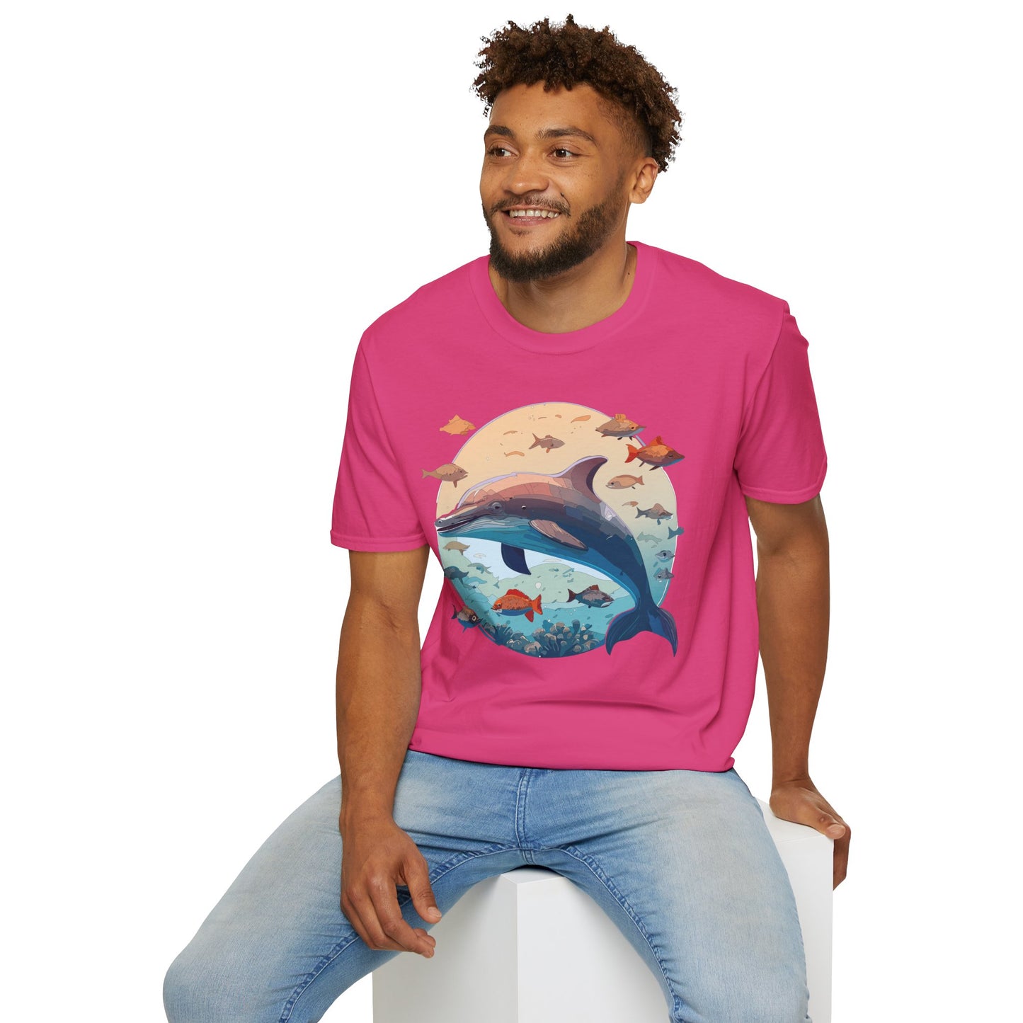 Dolphin Shirts, Shirt with Dolphin, Fish Tee Shirt, Animal Shirt