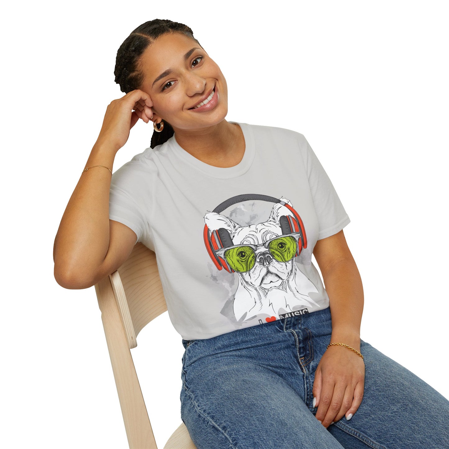 I love Music Animals Shirts, Shirt with Animals, Animals with Headphones Shirt