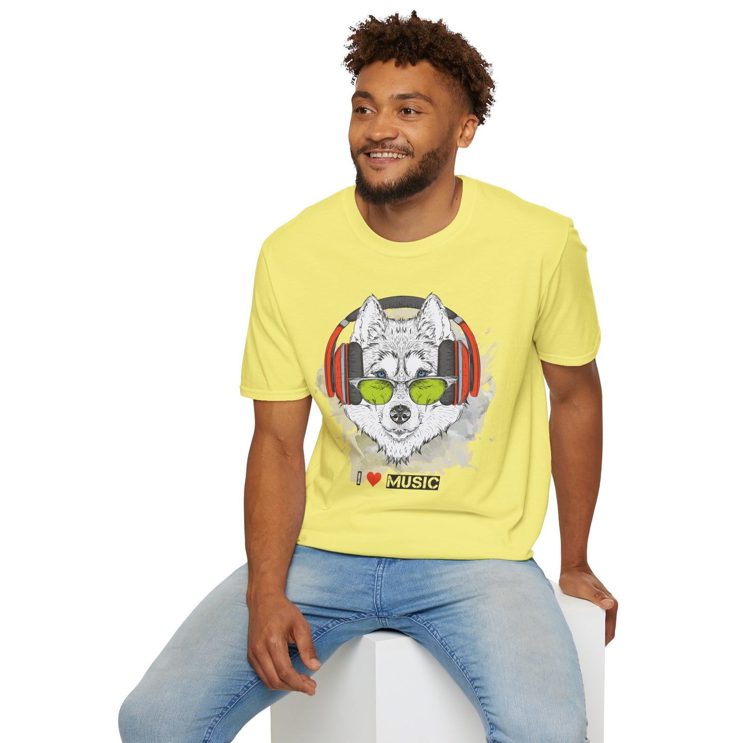 I love Music Animals Shirts, Shirt with Animals, Animals with Headphones Shirt