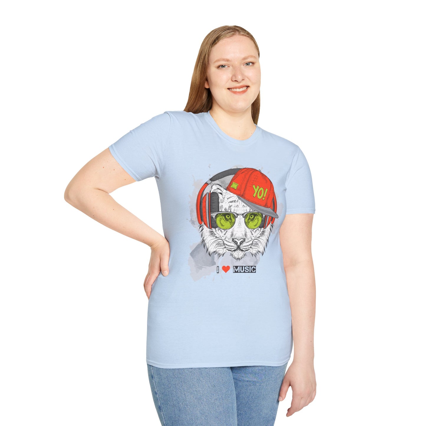 I love Music Animals Shirts, Shirt with Animals, Animals with Headphones Shirt