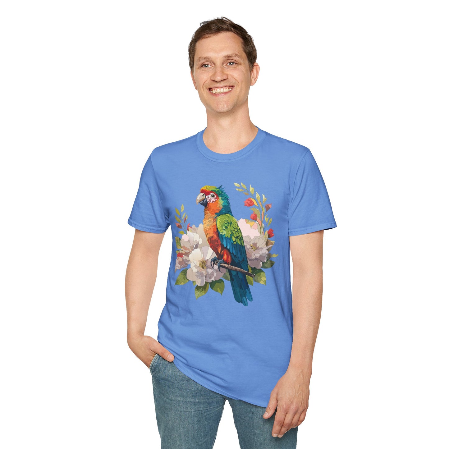 Bird T-Shirt, Floral Bird T Shirt, Shirt with Bird, Shirt with Animal