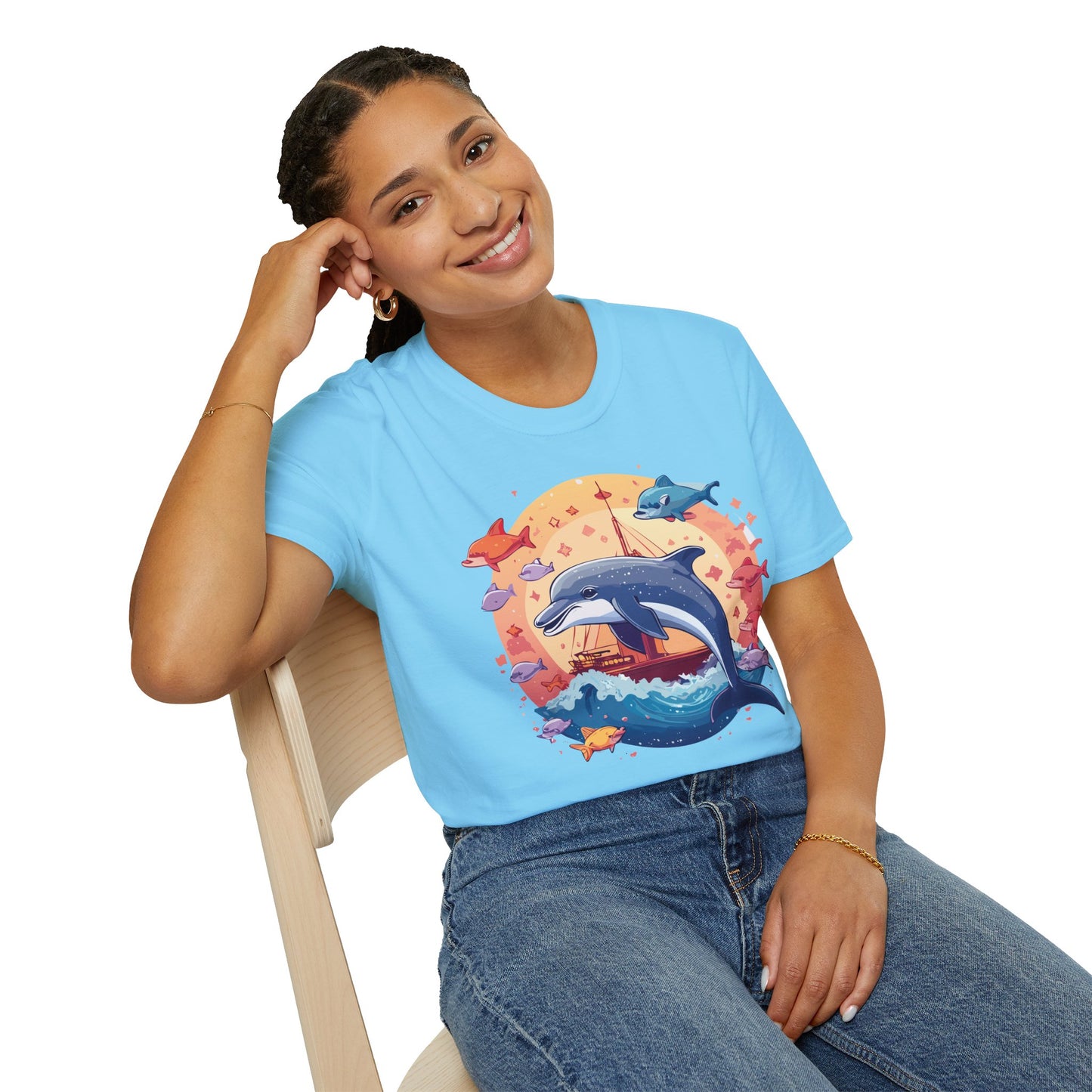 Dolphin Shirts, Shirt with Dolphin, Fish Tee Shirt, Animal Shirt