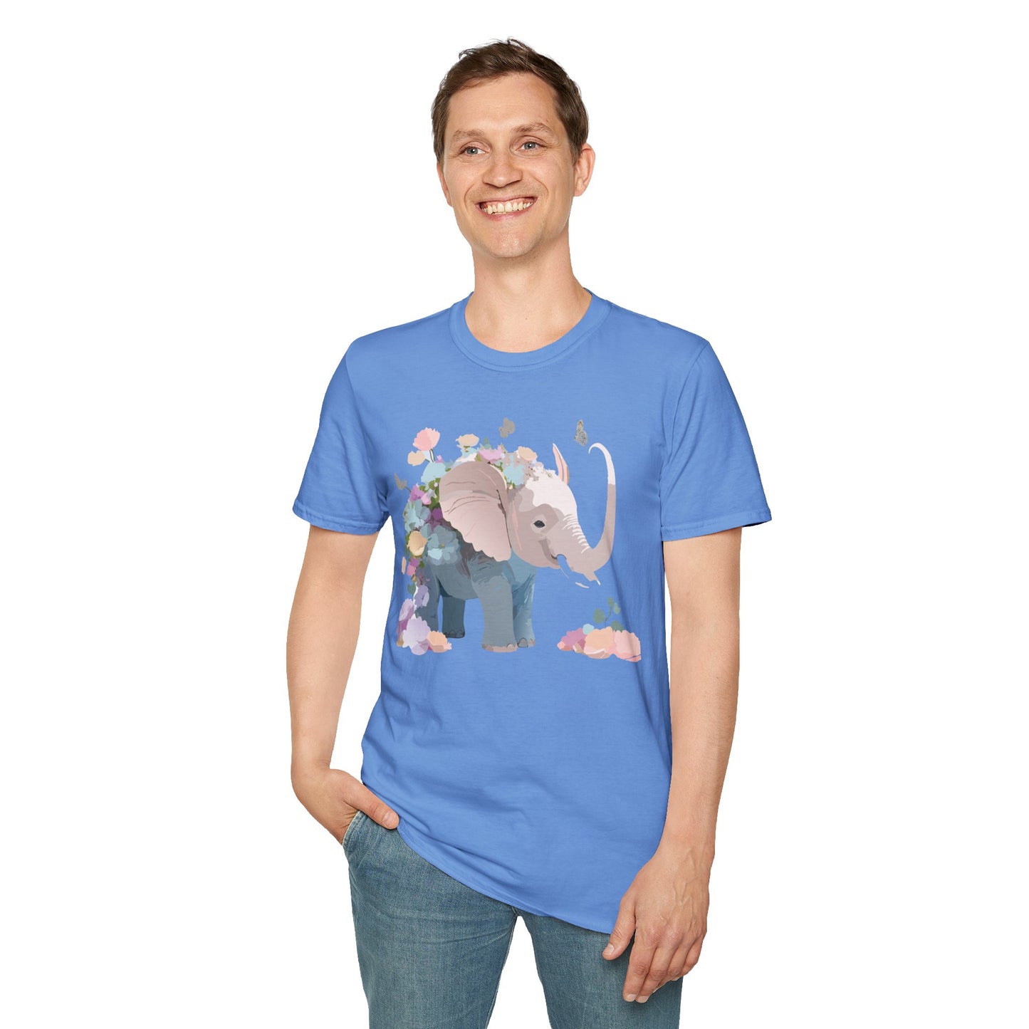 Elephant Shirt, T Shirt with Elephant, Elephant on T Shirt, T Shirt with Animation, Animals Tee Shirt