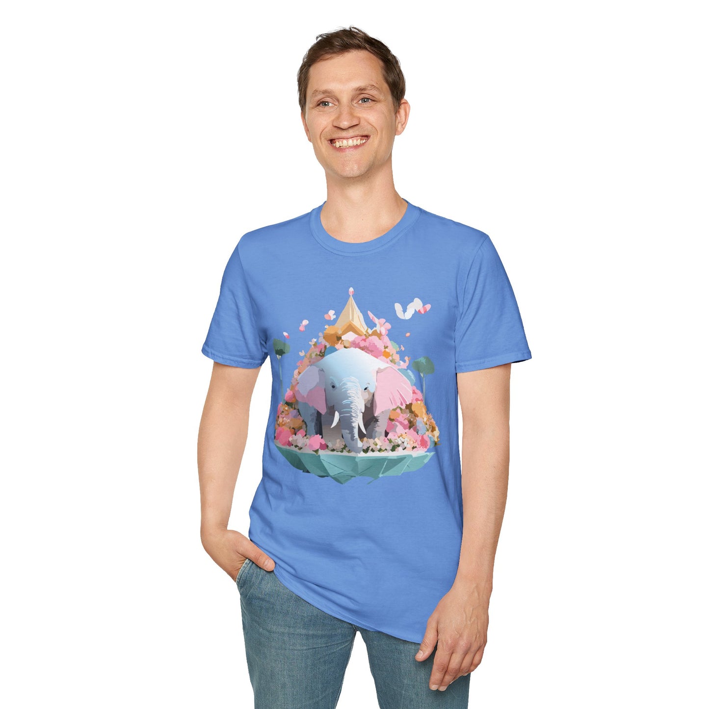 Elephant Shirt, T Shirt with Elephant, Elephant on T Shirt, T Shirt with Animation, Animals Tee Shirt