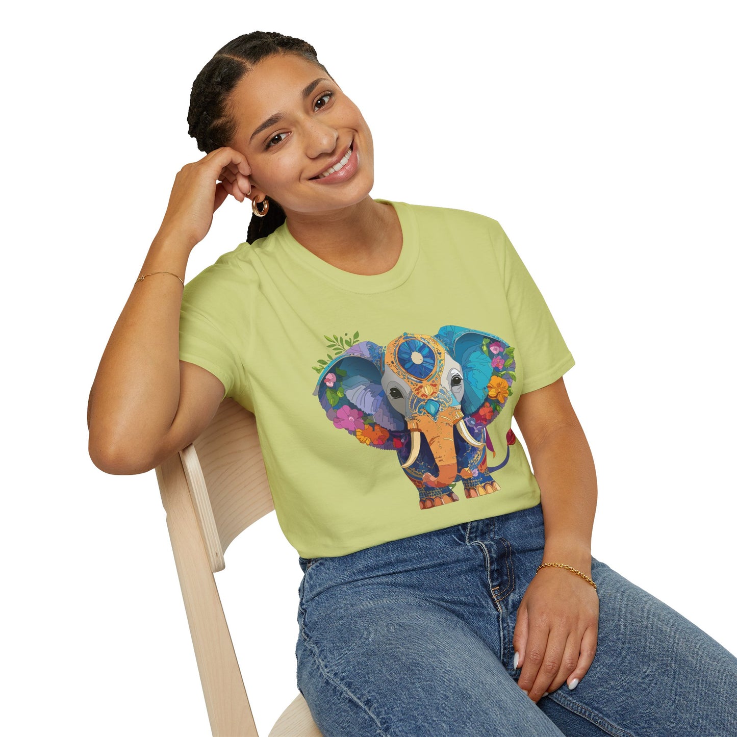 Elephant Shirt, T Shirt with Elephant, Elephant on T Shirt, T Shirt with Animation, Animals Tee Shirt