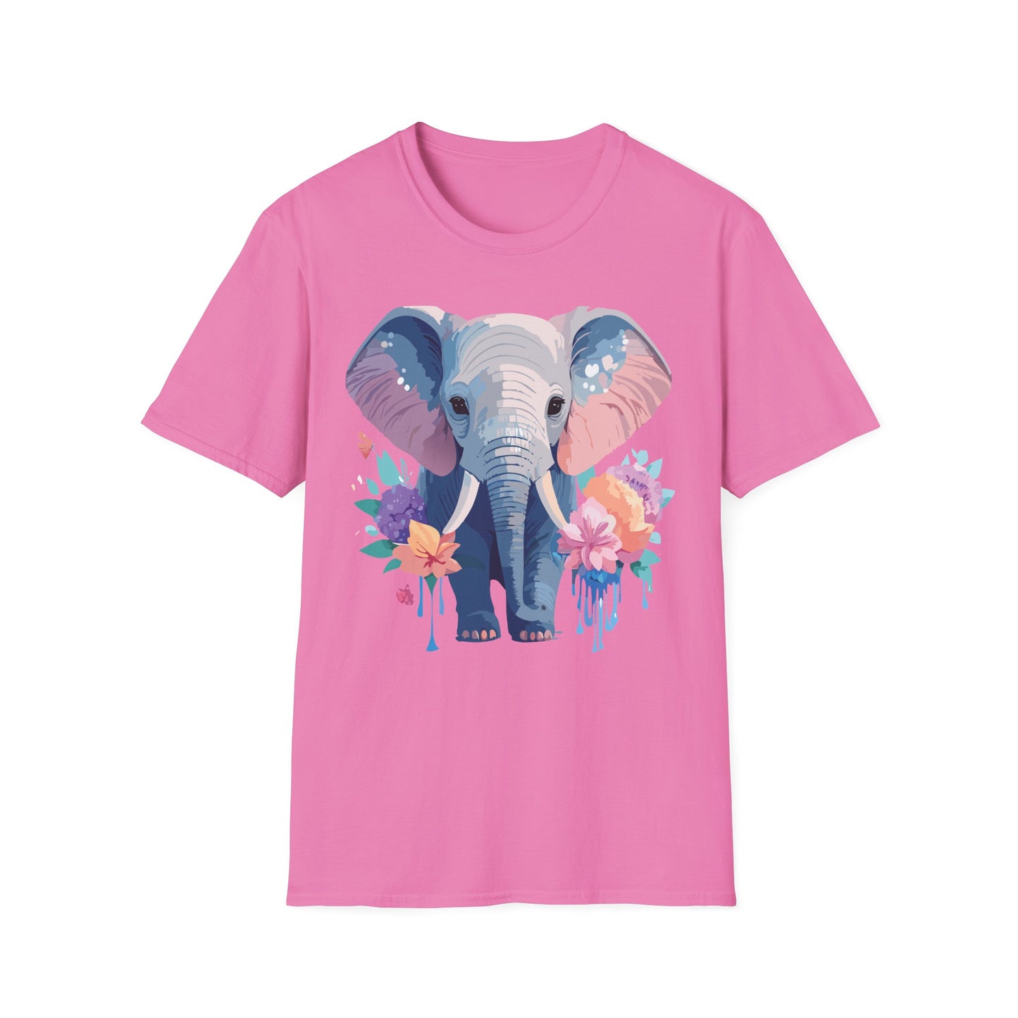 Elephant Shirt, T Shirt with Elephant, Elephant on T Shirt, T Shirt with Animation, Animals Tee Shirt