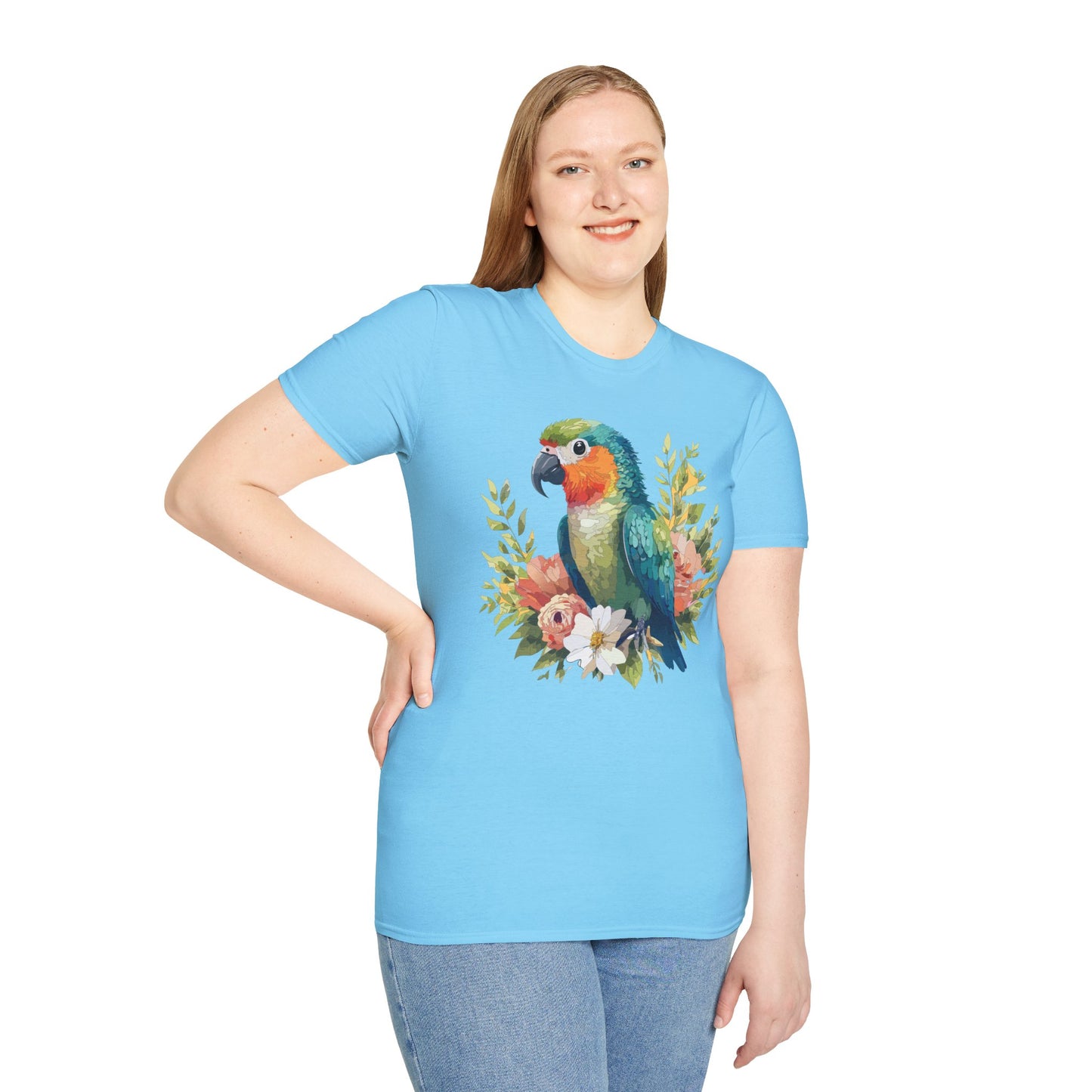Bird T-Shirt, Floral Bird T Shirt, Shirt with Bird, Shirt with Animal